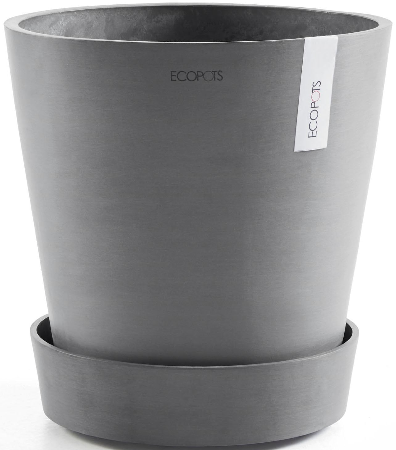 ECOPOTS Blumentopfuntersetzer »SAUCER WHEELS Grey« BxTxH: 28,7x28,7x8,3 cm