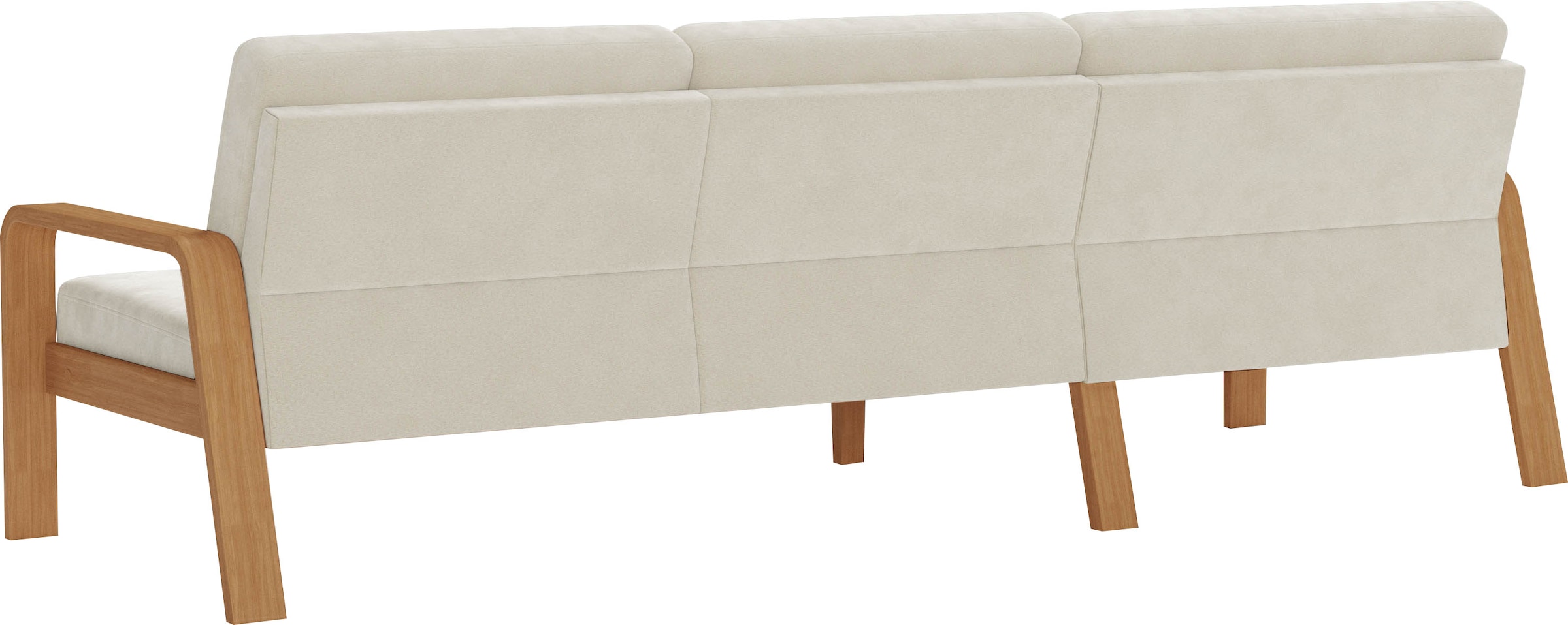 sit&more Ecksofa »Kolding L-Form« Armlehnen aus eichefarbigem Buchenholz, verschiedene Bezüge und Farben