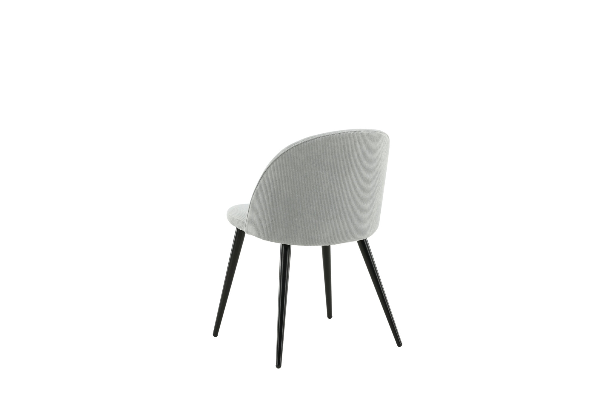 Venture Home Esszimmerstuhl »Velvet, 2er-Set Esszimmerstühle in Hellgrau-Cord, 150 kg belastbar« () 2 Stk.Polsterstuhl, Manchester-Bezug, schwarze Metallbeine, weich