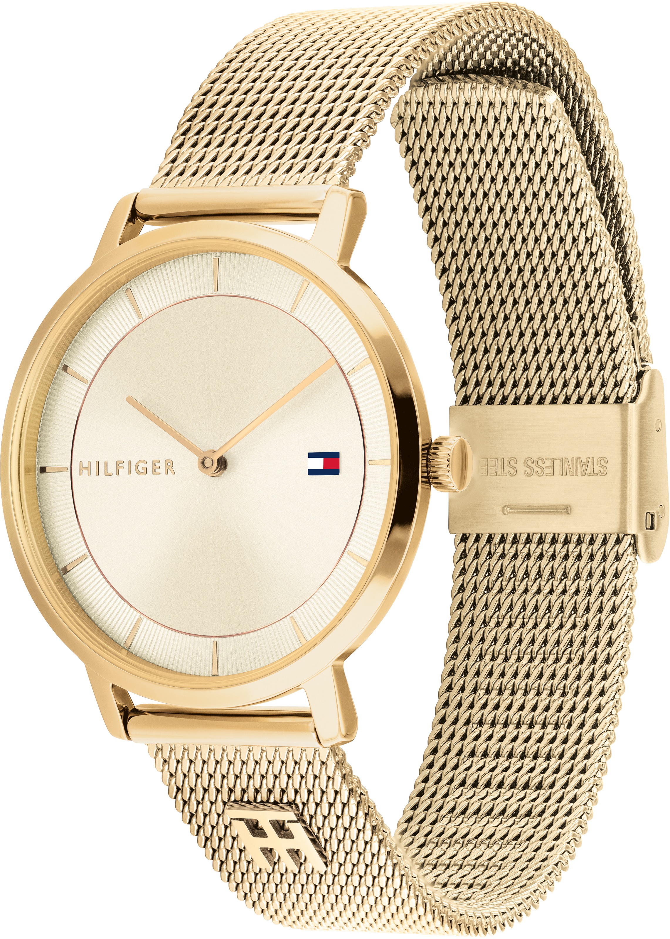 Tommy Hilfiger Quarzuhr »Dressed Up, 1782286«, Armbanduhr, Damenuhr, Edelstahlarmband