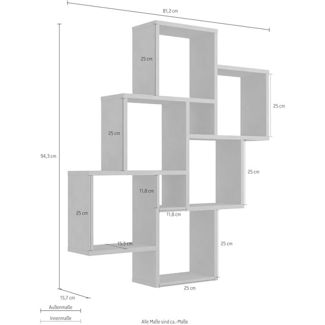 FMD Wandregal »Laurio 2« bestellen | BAUR