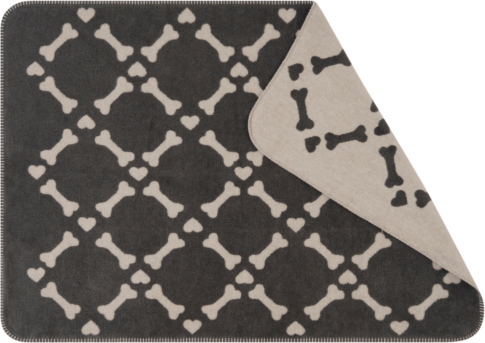 PAD Wohndecke "BONES" Stilvolles Design für Mensch und Hund – typisch PAD, 75x100 cm