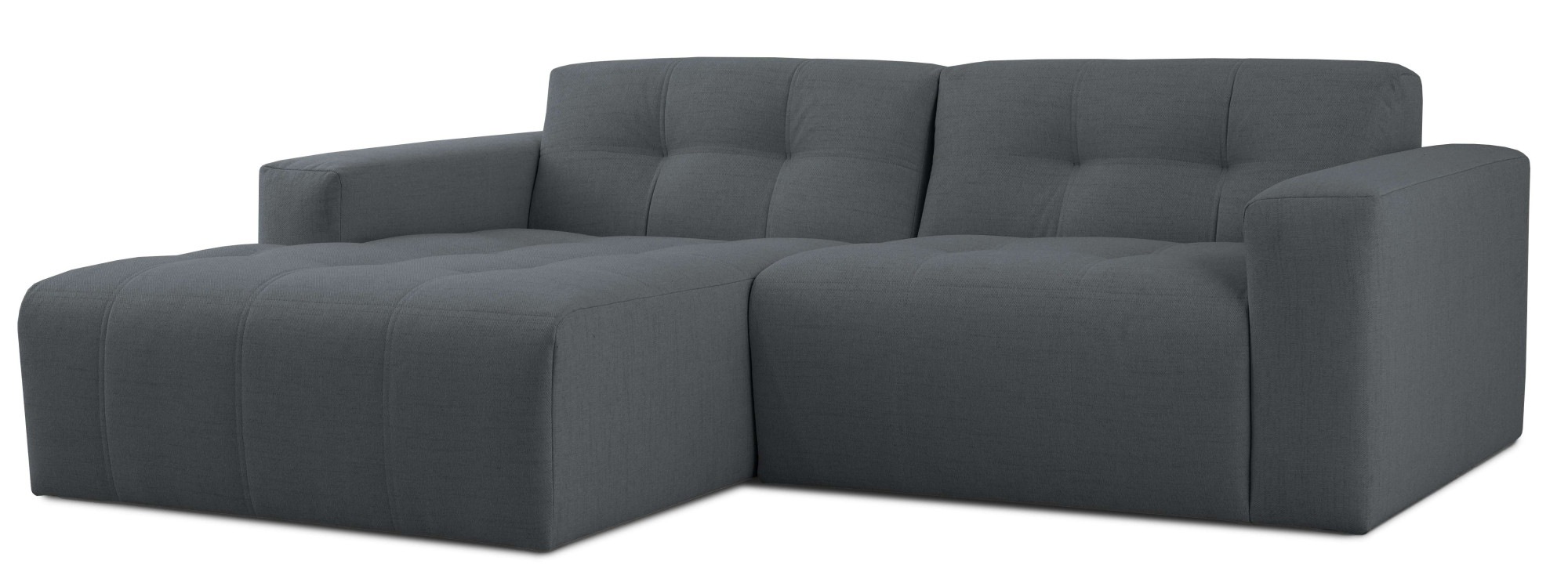 INOSIGN Ecksofa »Tapley«, Breite 221 cm, L-Form, Struktur fein, mit Knopfsteppung, bodentief