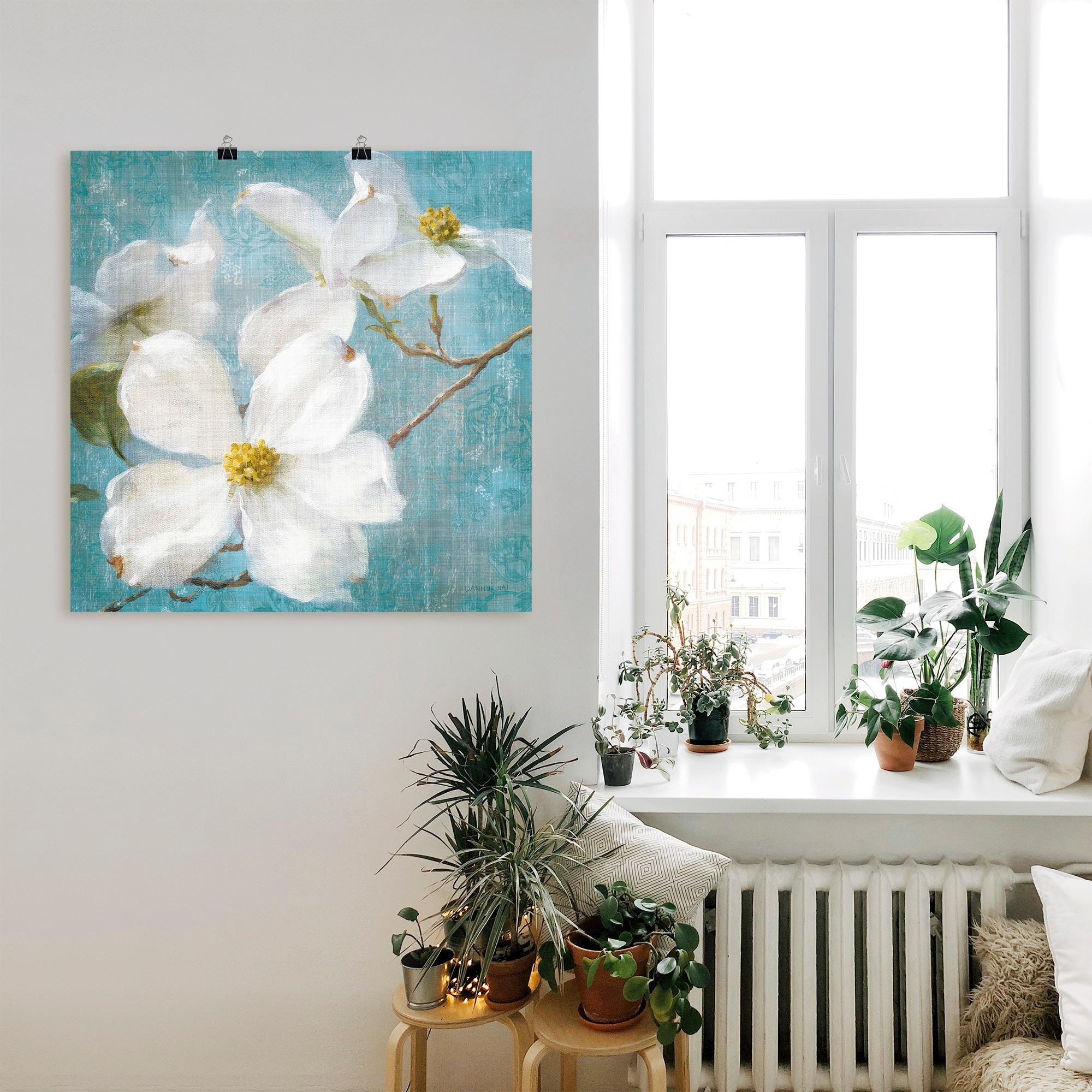 Artland Wandbild »Vintage Blüte I«, Blumen, (1 St.), als Leinwandbild, Poster, Wandaufkleber in verschied. Größen