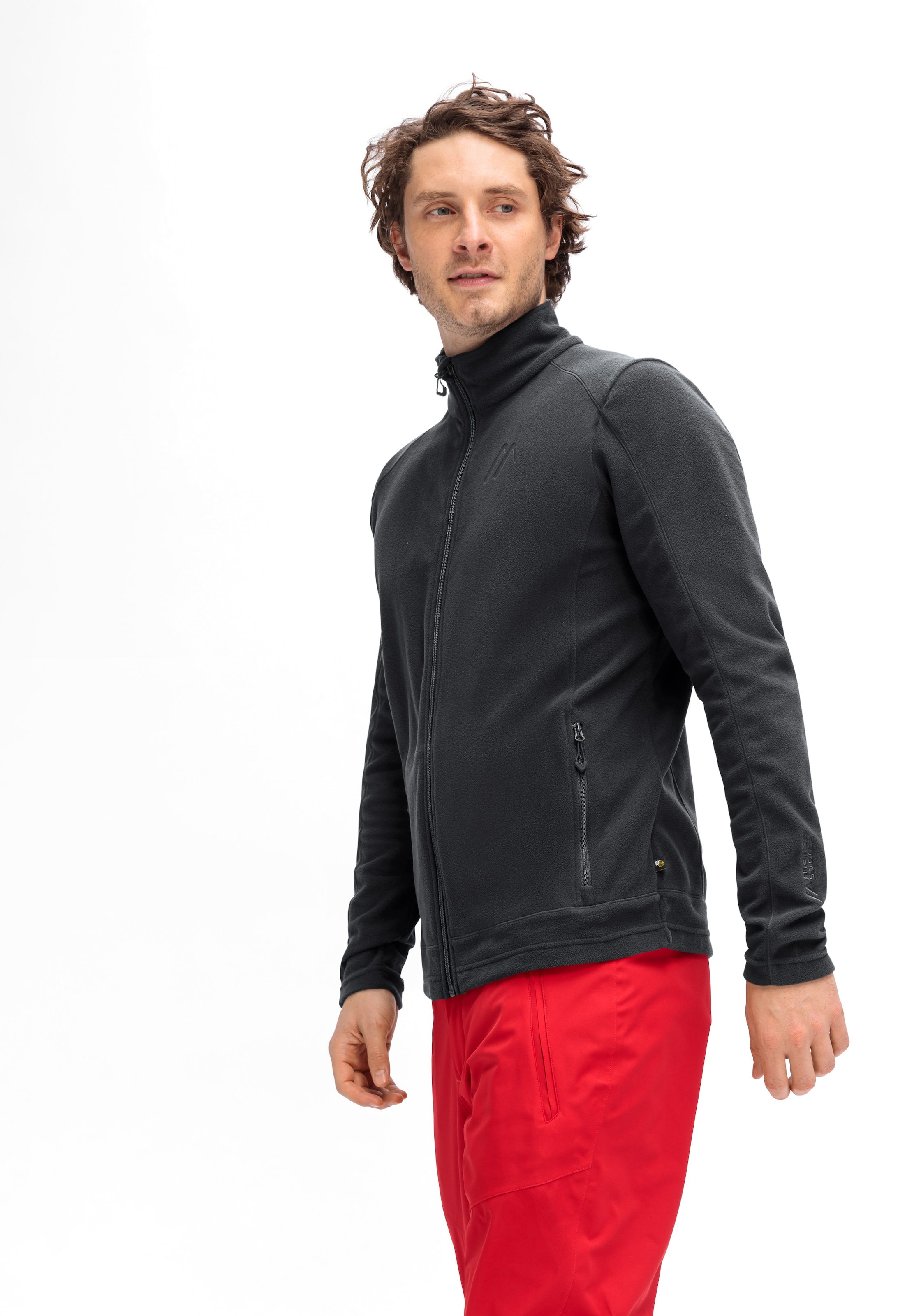 Maier Sports Fleecejacke »Dennis Jacket M«, Herren Midlayer, pflegeleichtes Fleece mit 2 RV-Taschen