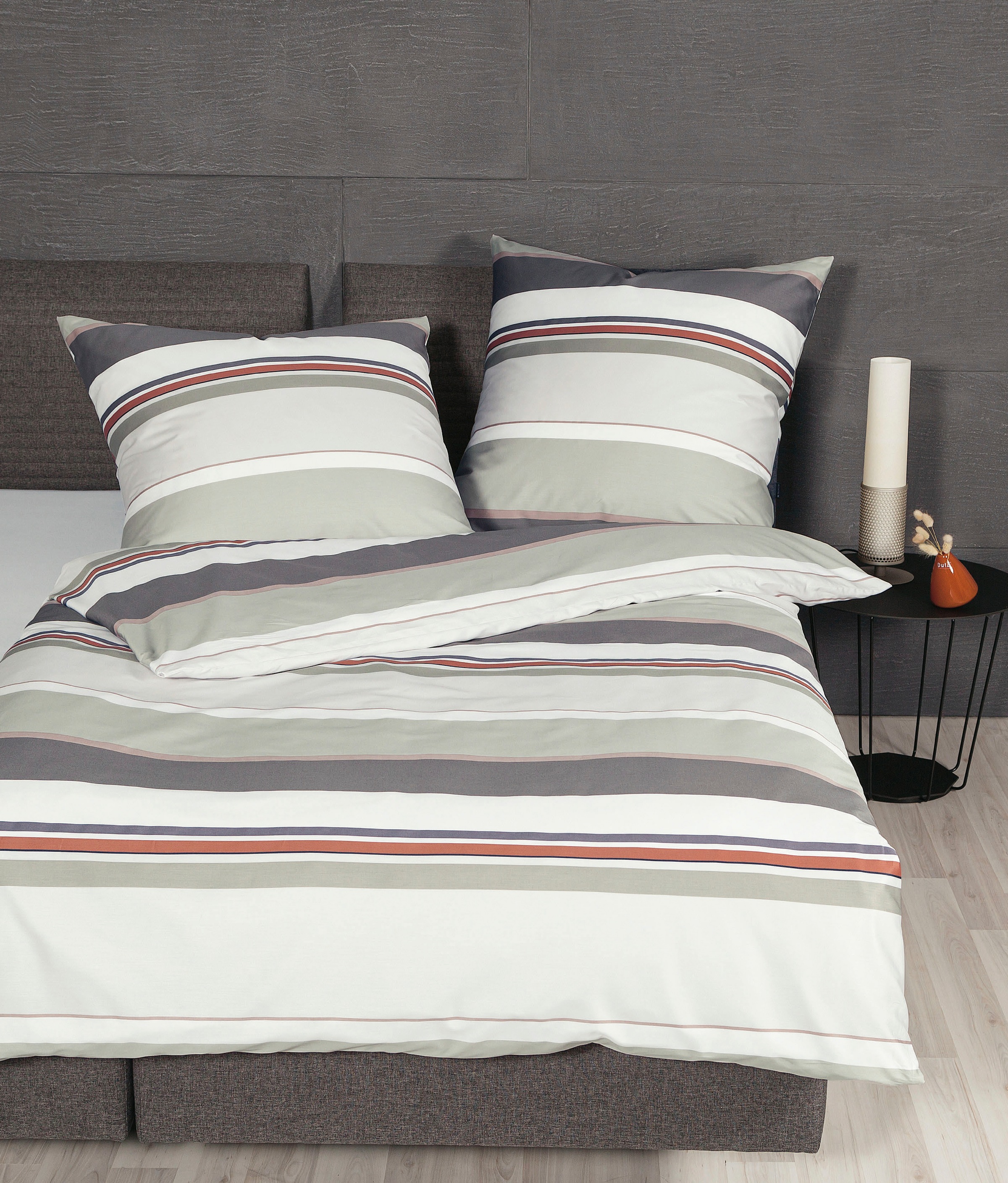 Janine Bettwäsche »Mako-Satin87090 06 240x220+2x80x80«, mit Reißverschluss