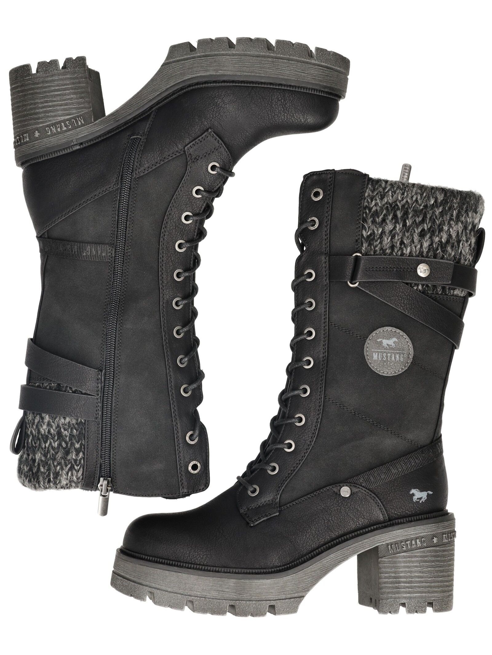 Mustang Shoes Schnürstiefel »Mustang Shoes Stiefel Lederimitat/Textil«