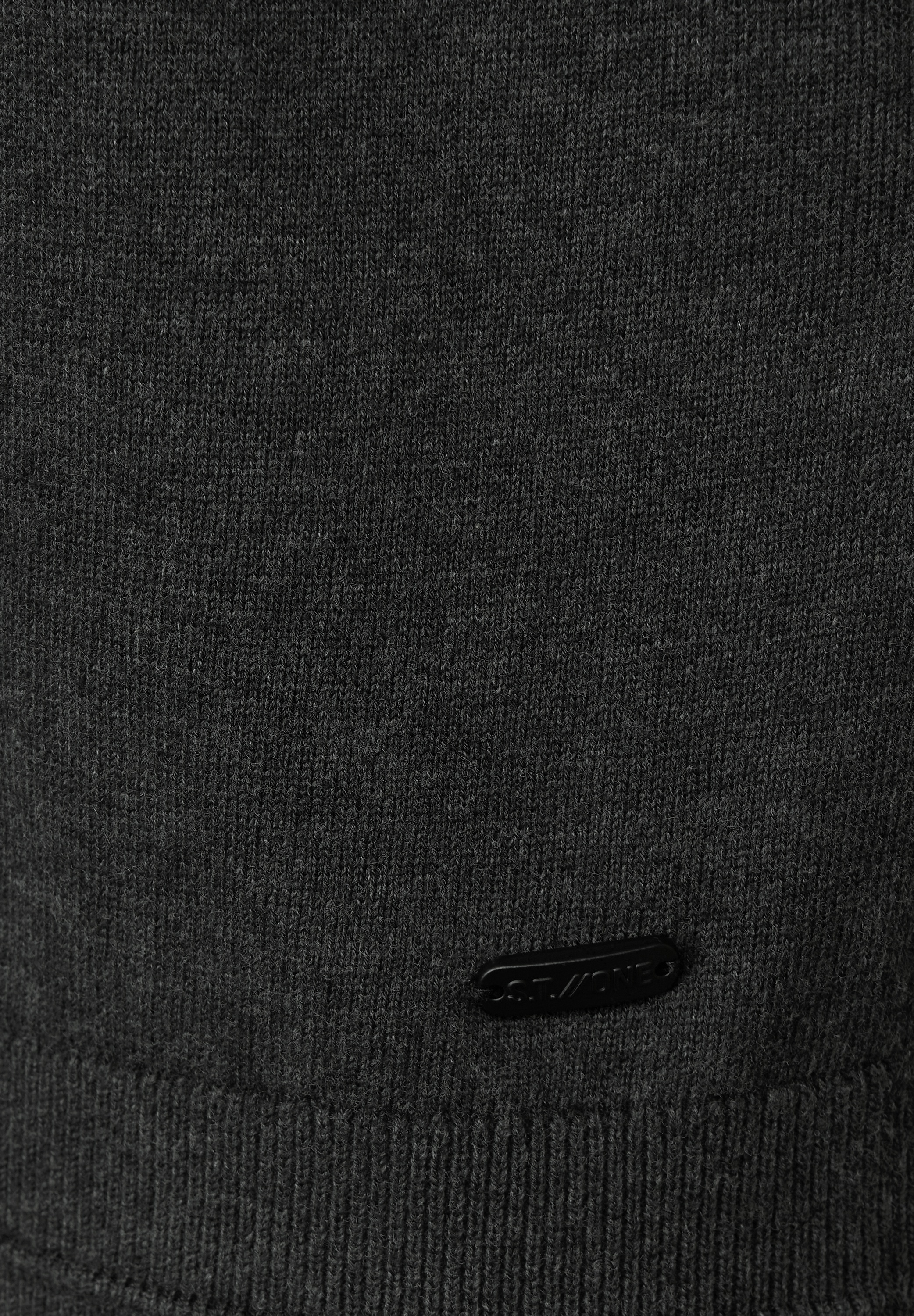 STREET ONE MEN Stehkragenpullover, in Melange Optik