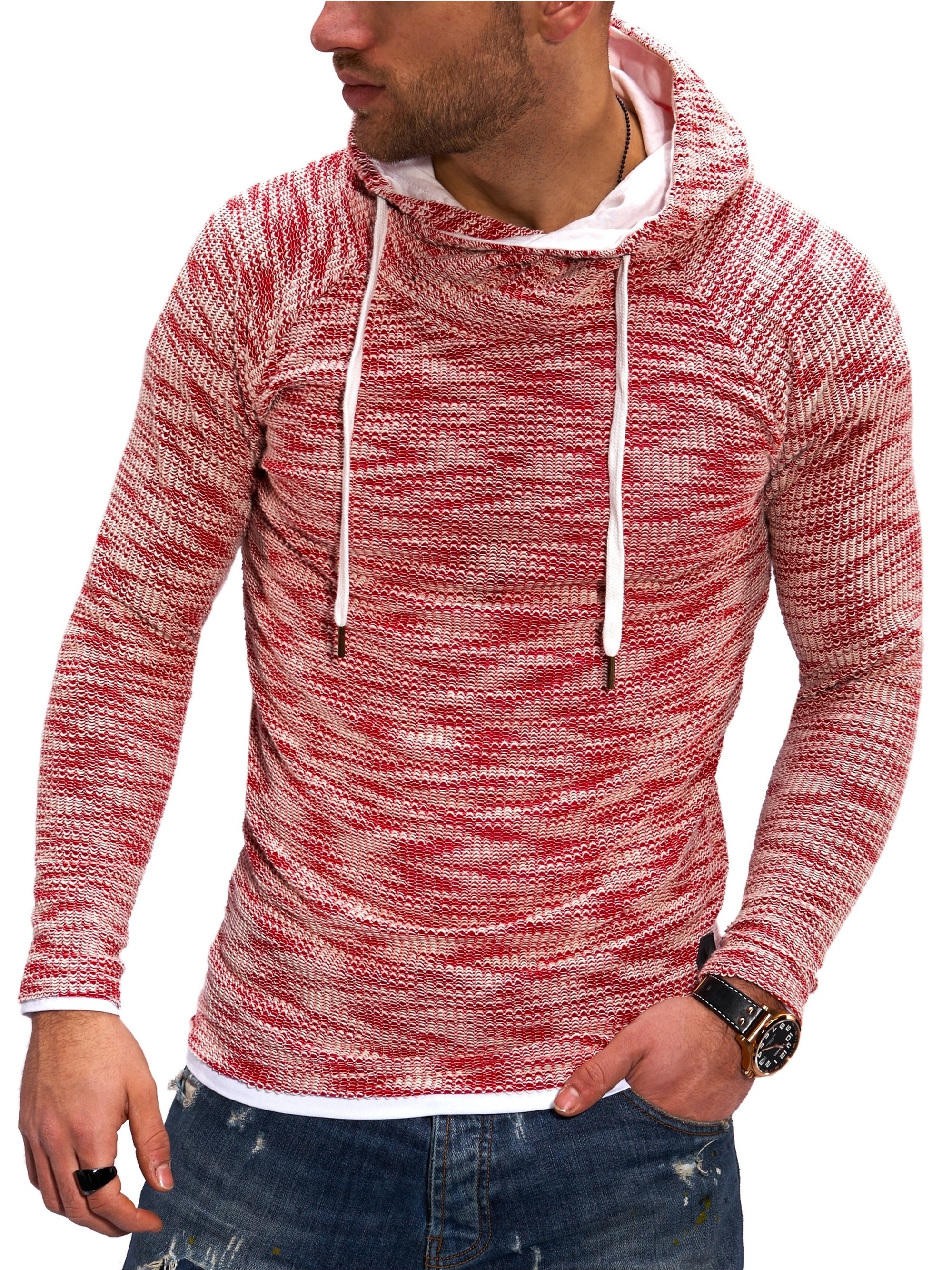 behype Kapuzensweatshirt "B-JOHN", im trendigen Layer-Look günstig online kaufen