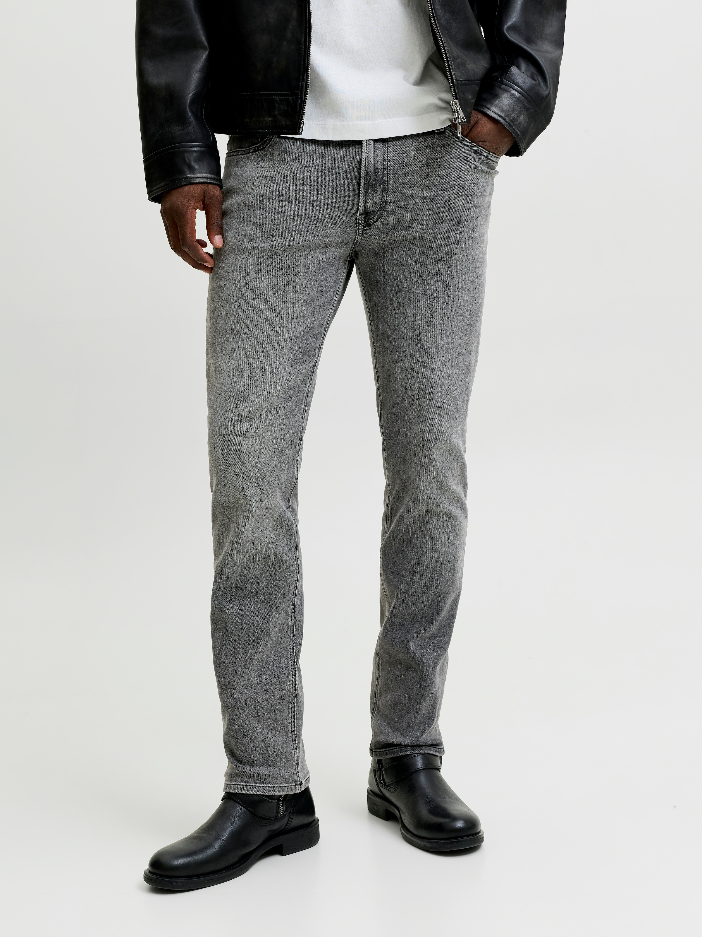 Jack & Jones Regular-fit-Jeans "Jjiclark Jjoriginal Ha 224 Noos" Baumwollmischung, Regular Fit