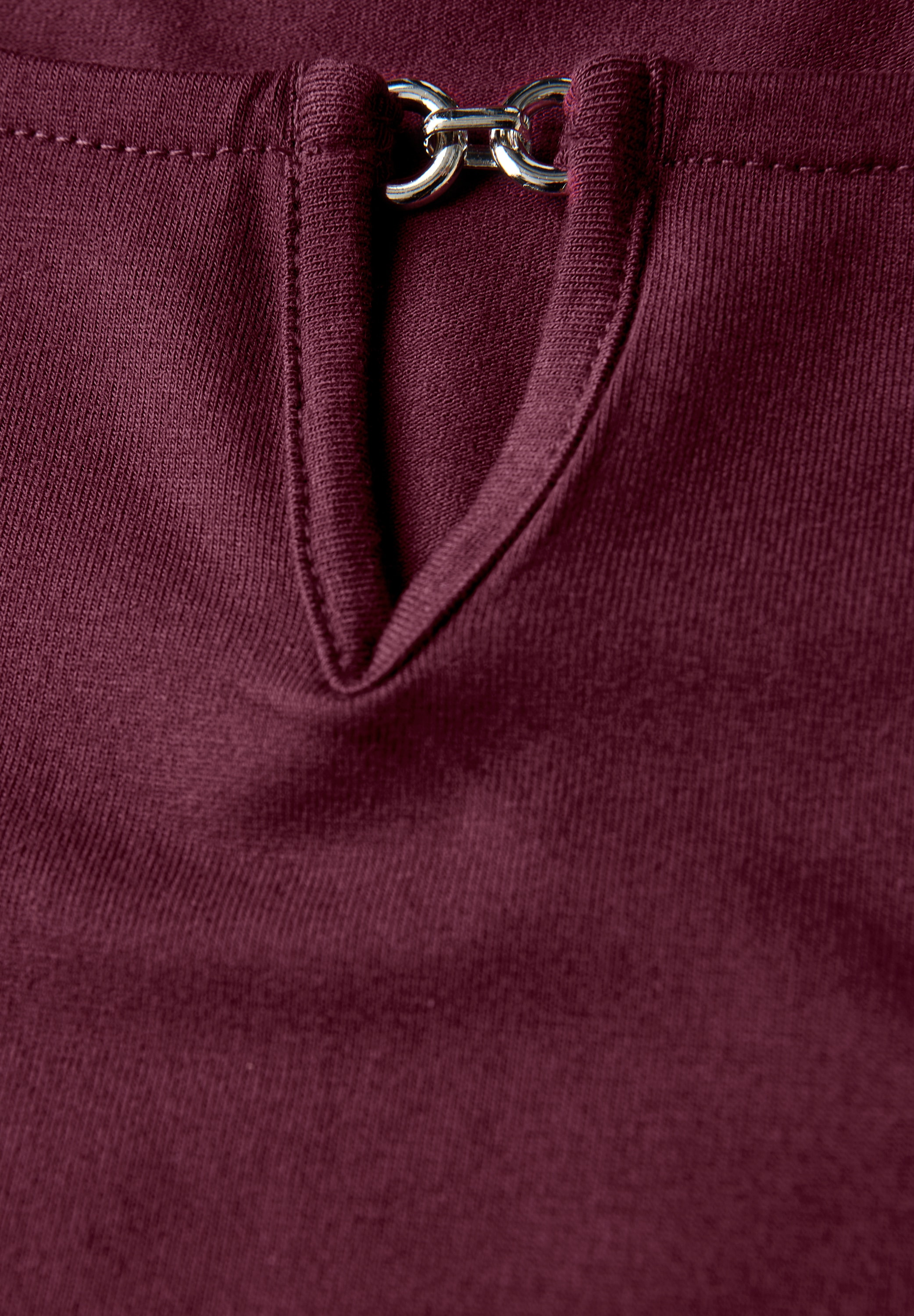 STREET ONE T-Shirt, mit Materialmix