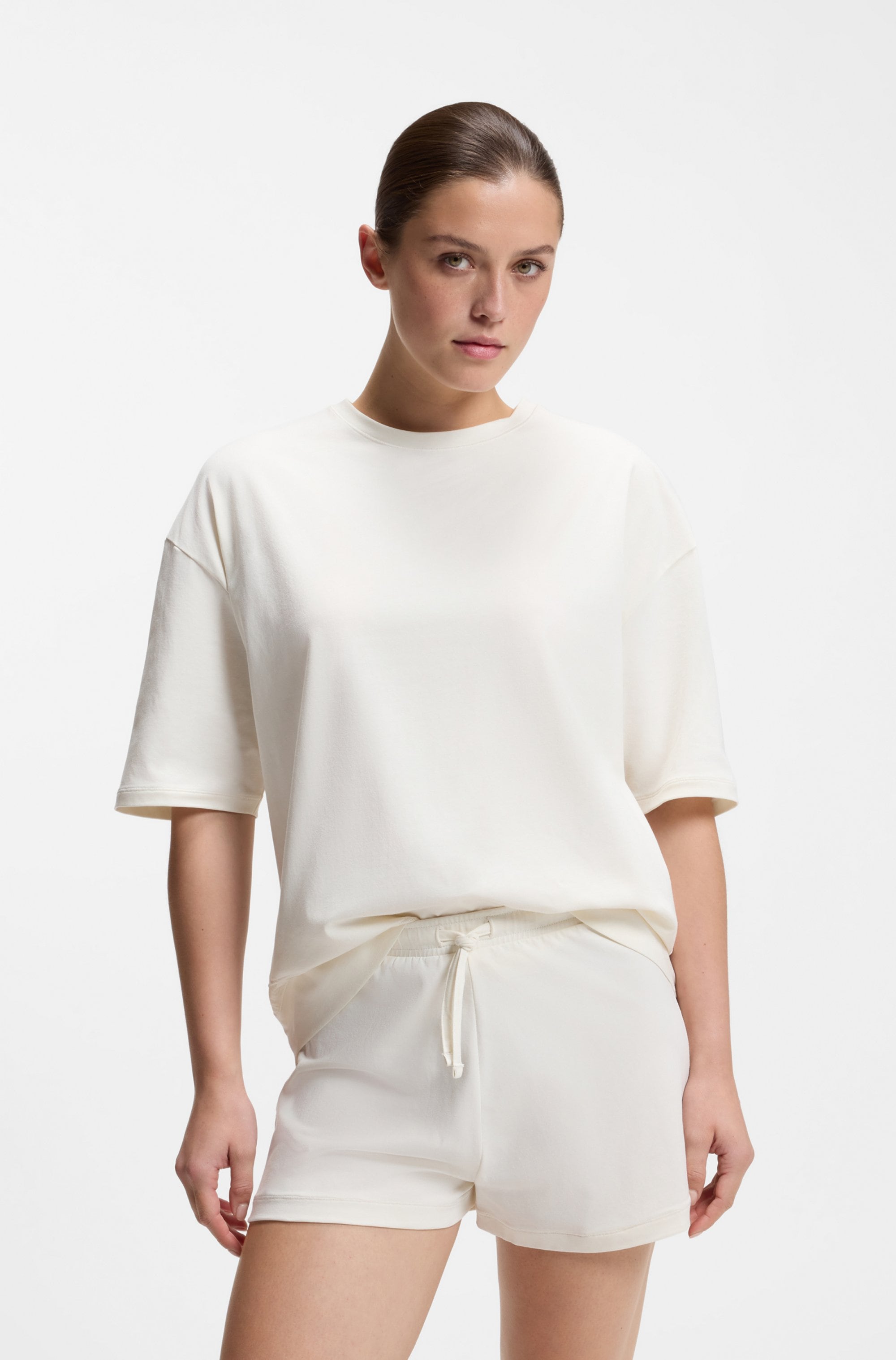 HUGO Underwear Pyjama "MESH LOGO SHORT-SET" Set, 2 Stretch-Baumwolle im Rel günstig online kaufen