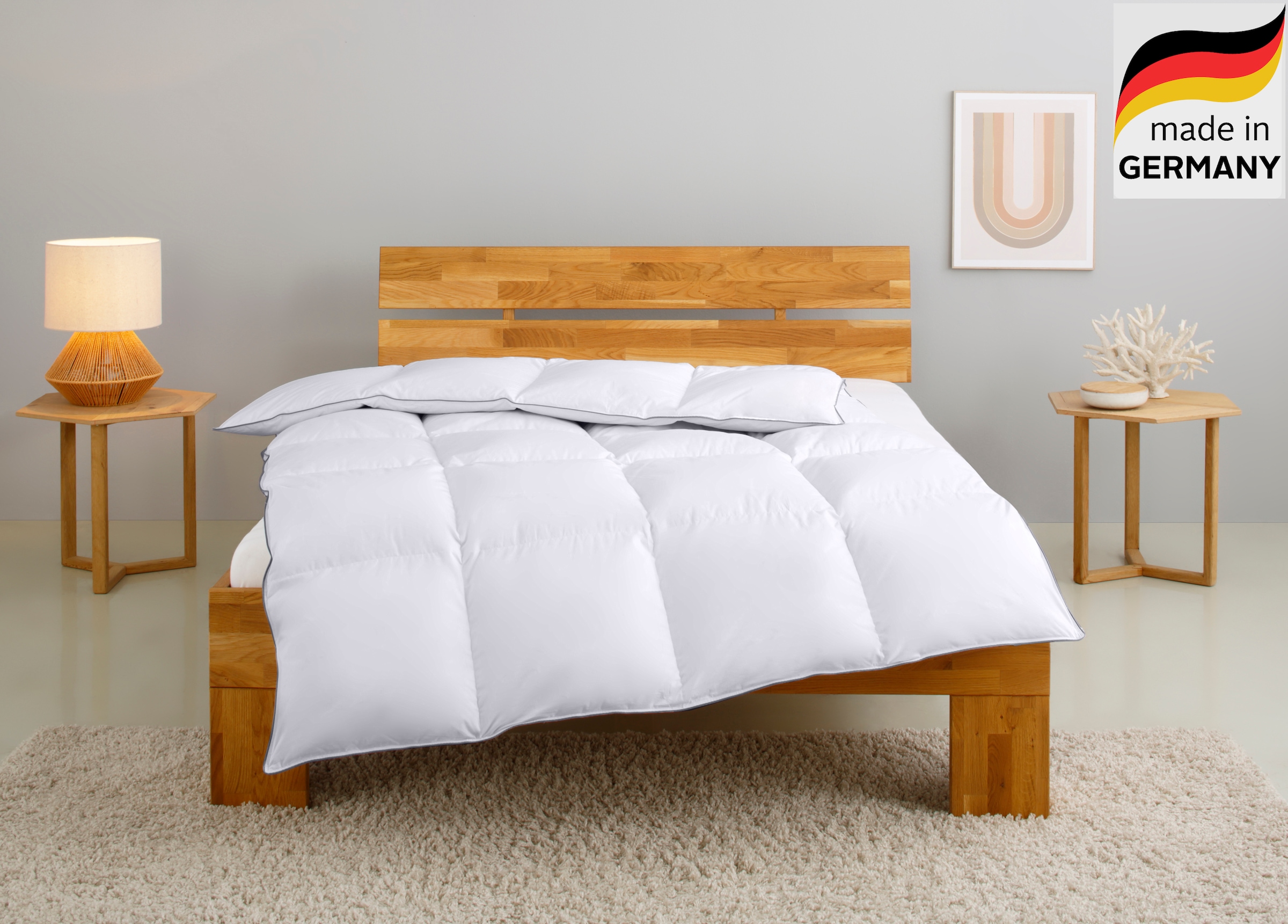 OTTO home Daunenbettdecke "Tamins, Bettdecke 135x200 cm, 155x220 cm, Made in Germany" extrawarm Füllung 100% Daunen 1 Stk. tlg. Sommer, Winter, Decke, Made in Germany, Allergiker geeignet (NOMITE)