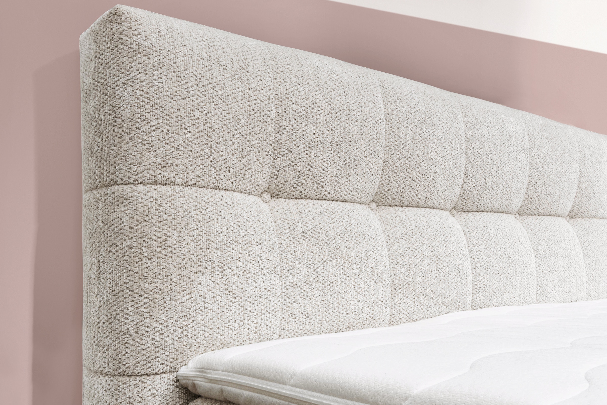 Jockenhöfer Gruppe Boxspringbett »AMY mit Bettkasten, inkl. Bonnell- oder Taschenfederkernmatratze H2-H4« mit 6 cm Kaltschaum-Topper, Chenille-Bezug, 120x200 und 140x200 cm