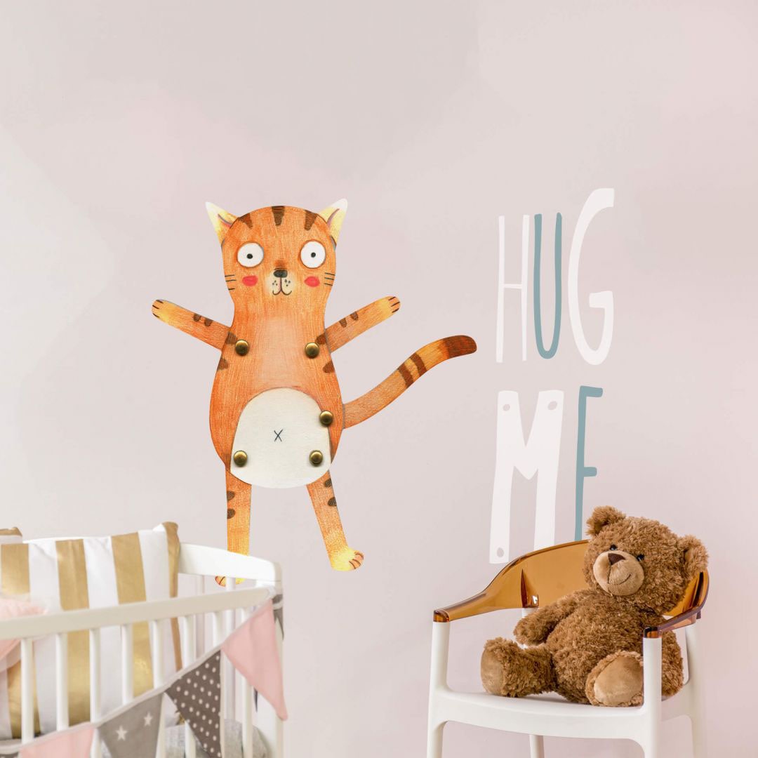 Wall-Art Wandtattoo »Teddy Tiger Katze BAUR (1 St.) Hug me«, kaufen 