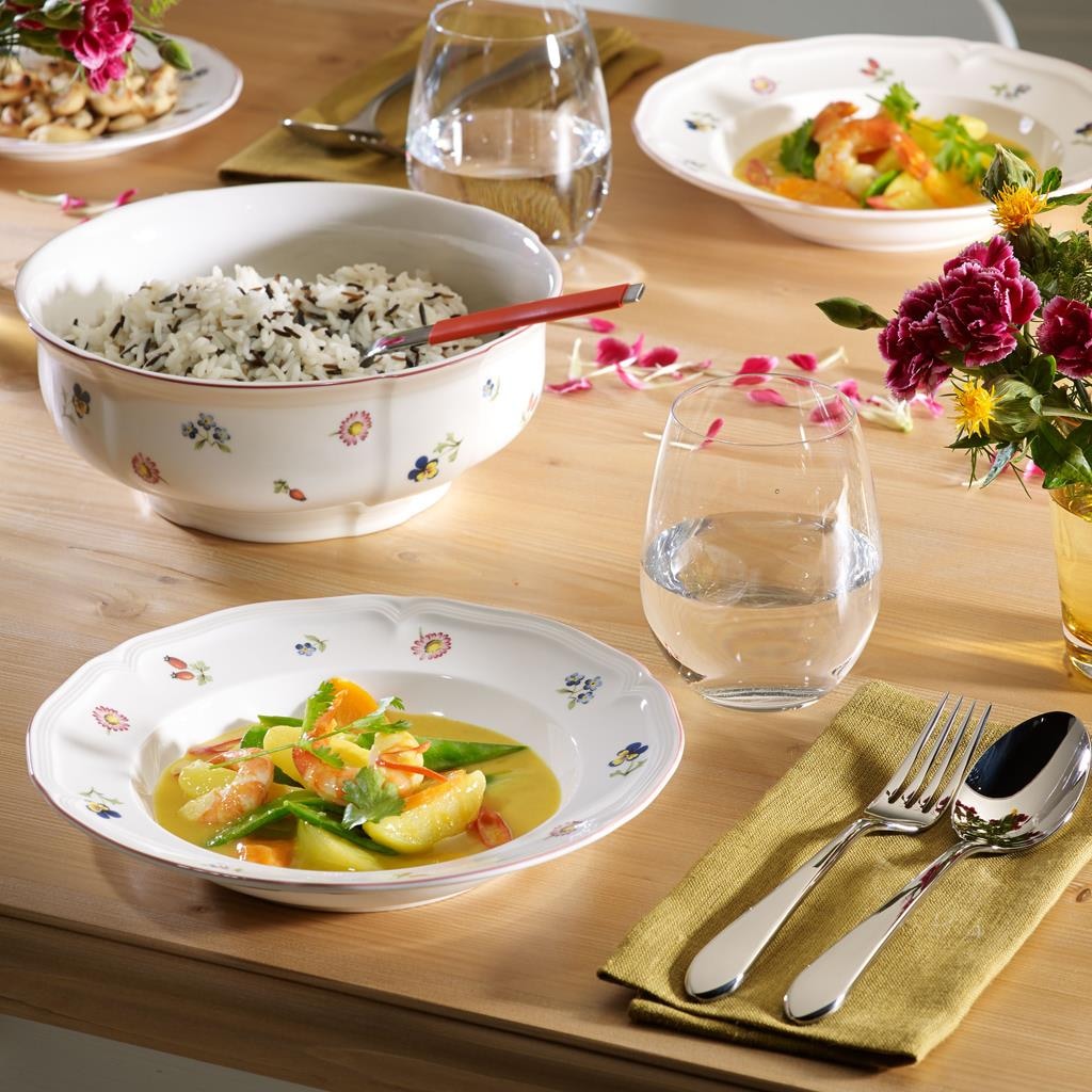Villeroy & Boch Schale »Salatschalen Petite Fleur ø 20,5 cm 6er Set weiß« 6 Spülmaschinengeeignet, Mikrowellengeeignet