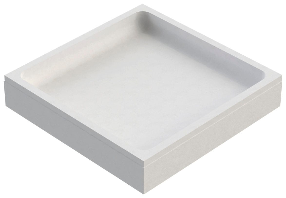 OTTOFOND Duschwanne, (Set), 100x100x3 cm, mit Wannenträger, Ablaufgarnitur und Fugendichtband
