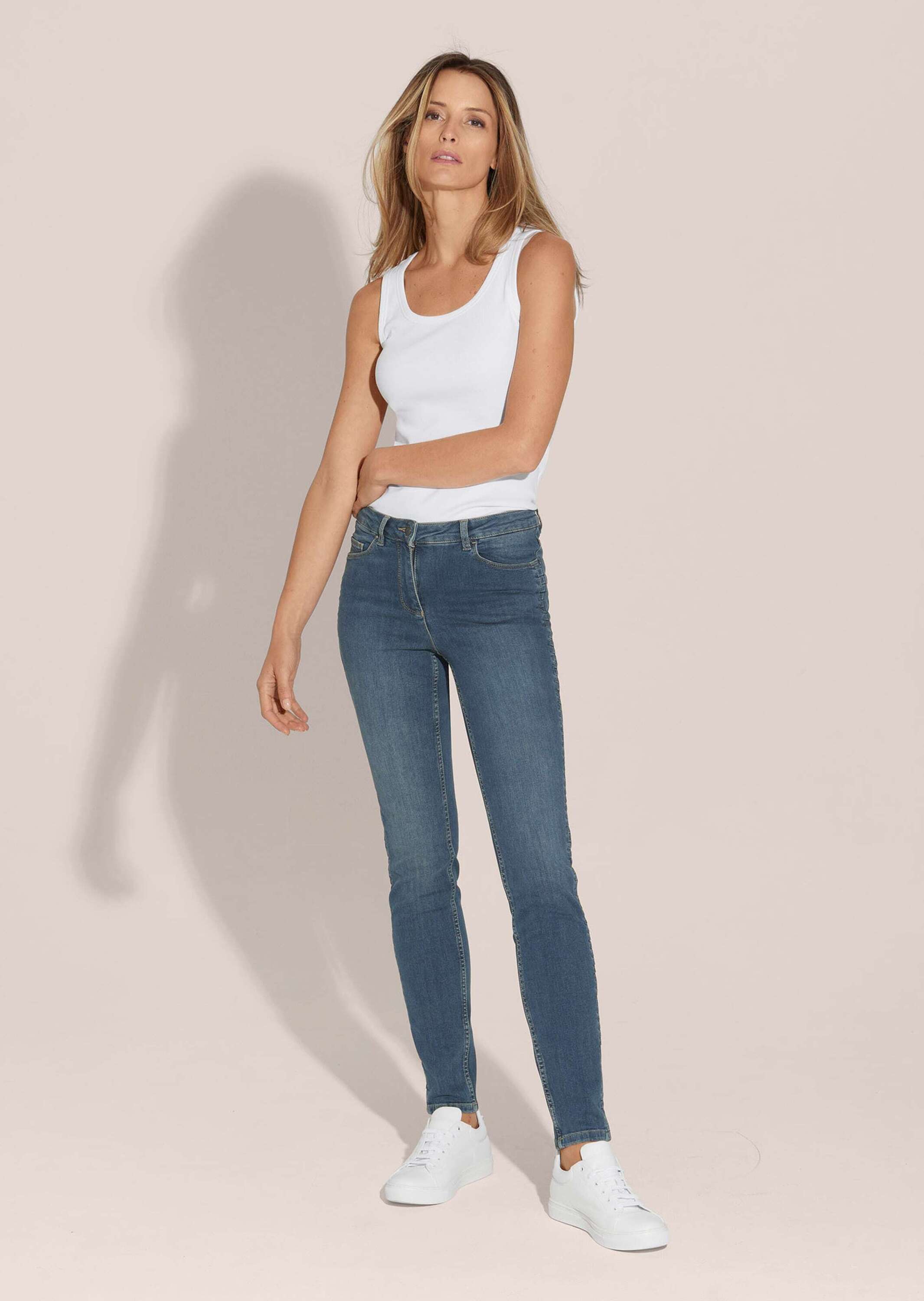 Thumbnail - MADELEINE Regular-fit-Jeans "Jeans Enge Jeans mit Raffung"