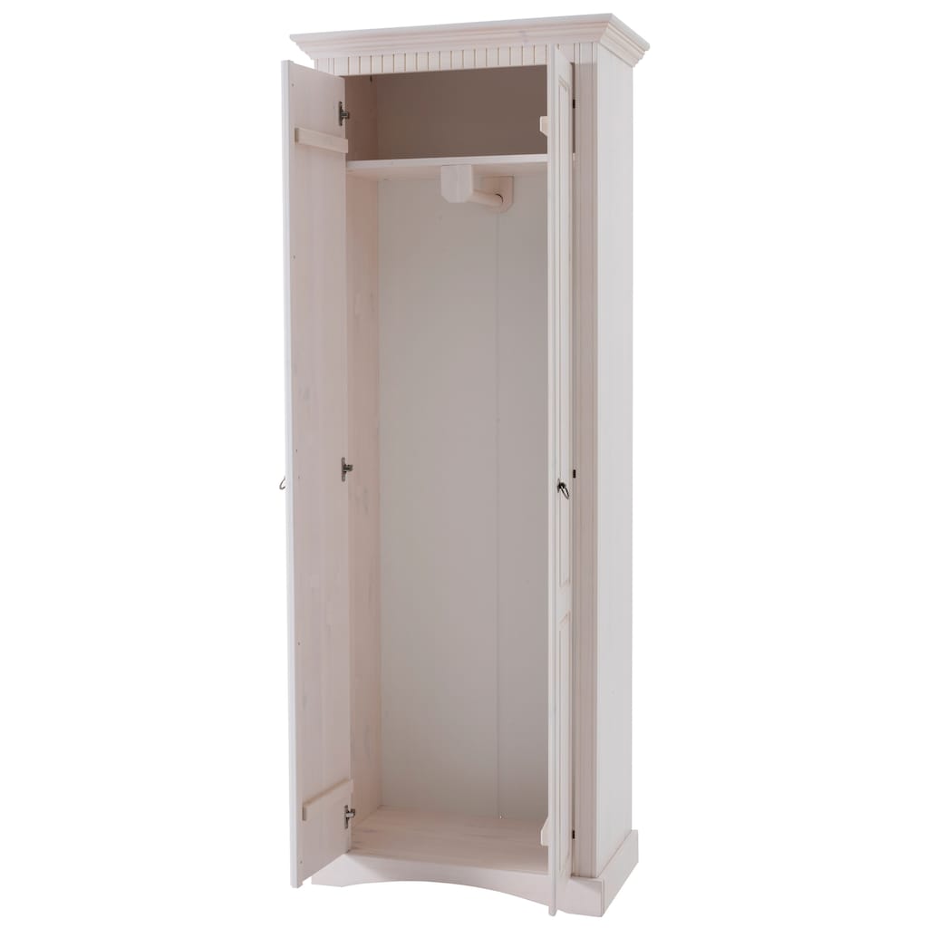 Home affaire Garderobenschrank »Rustic«, aus massiver Kiefer, Breite 71 cm, mit Kassetenoptik