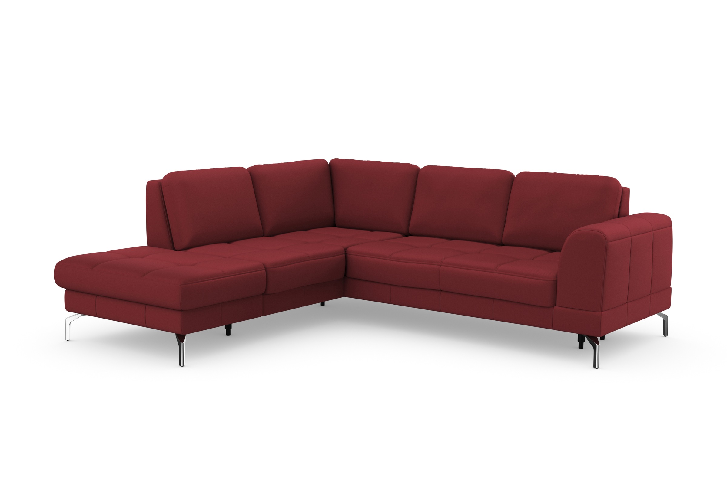 sit&more Ecksofa »Bendigo L-Form«, inklusive Sitztiefenverstellung, Bodenfreiheit 15 cm, in 2 Fußfarben