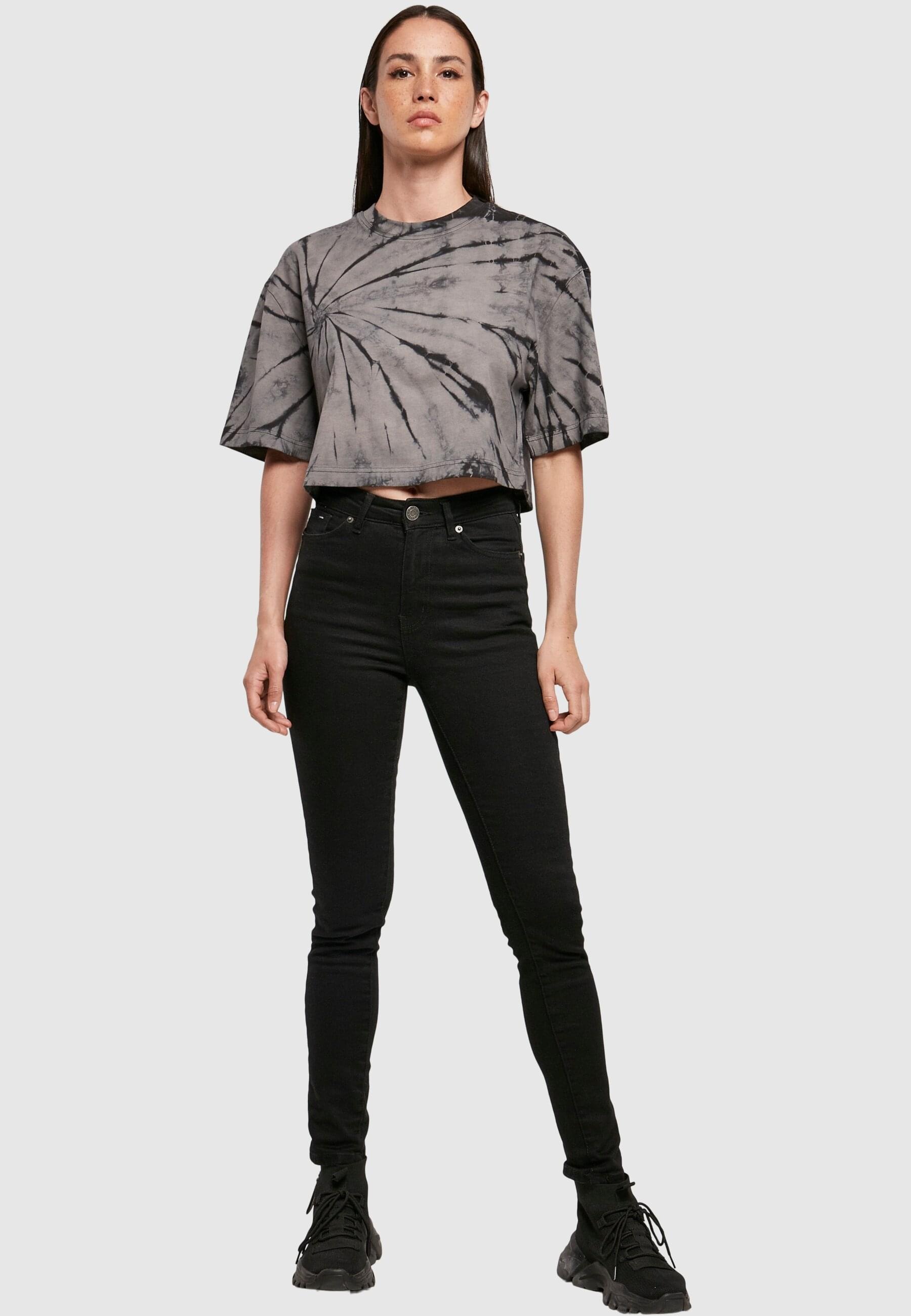 URBAN CLASSICS Kurzarmshirt »Damen Ladies Oversized Cropped Tie Dye Tee«, (1  tlg.) für kaufen | BAUR