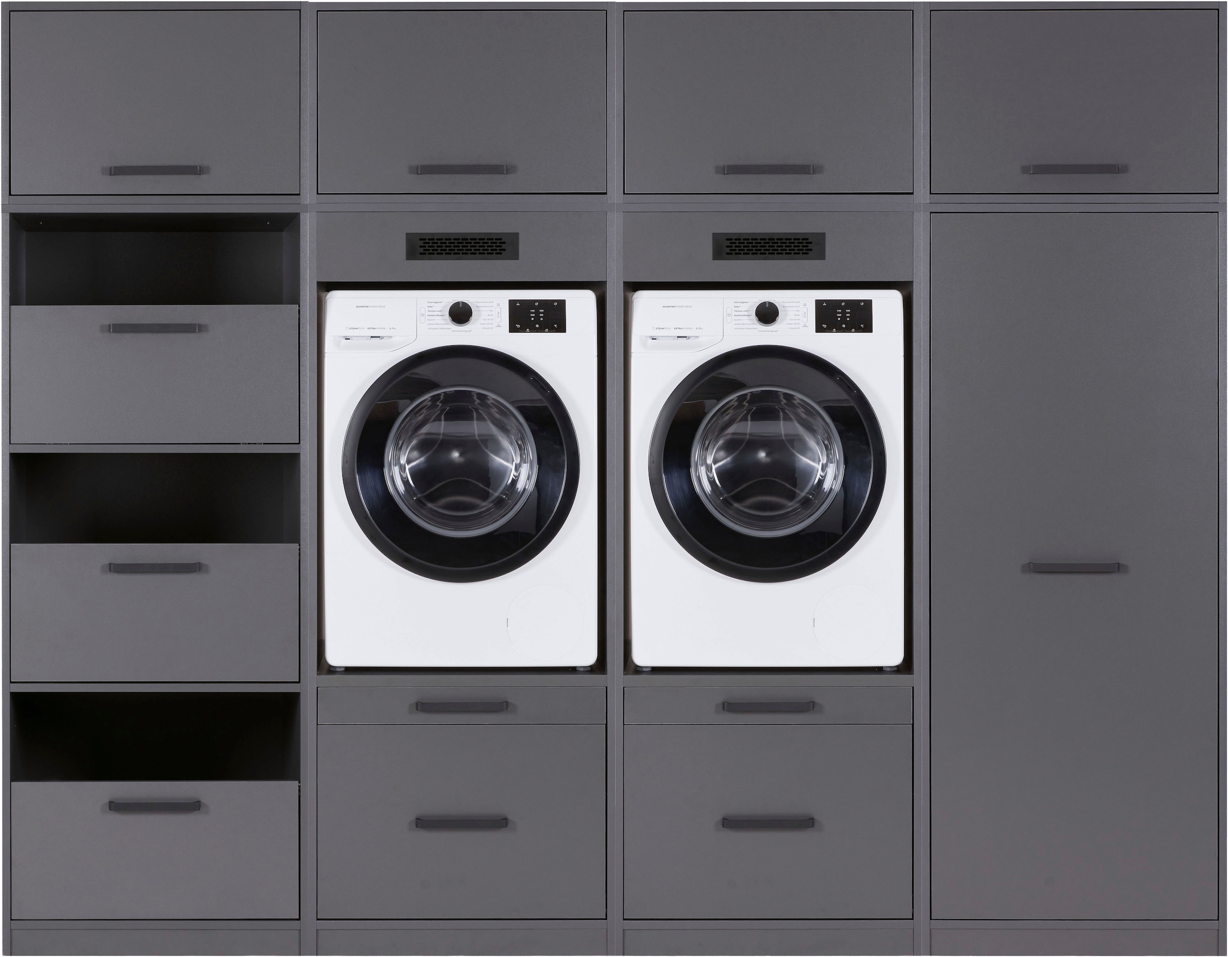 Inter Link Mehrzweckschrank-Set "Norela, Waschmaschinenumbauschrank, Geräteschrank mit Wäscheschrank" 8 Stk. tlg.