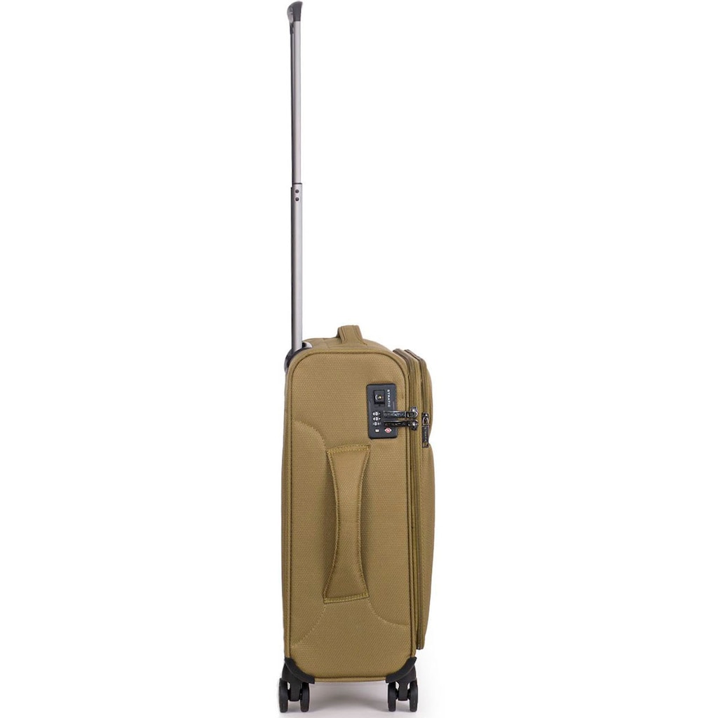 Stratic Weichgepäck-Trolley »Stratic Light + S, khaki«, 4 Rollen