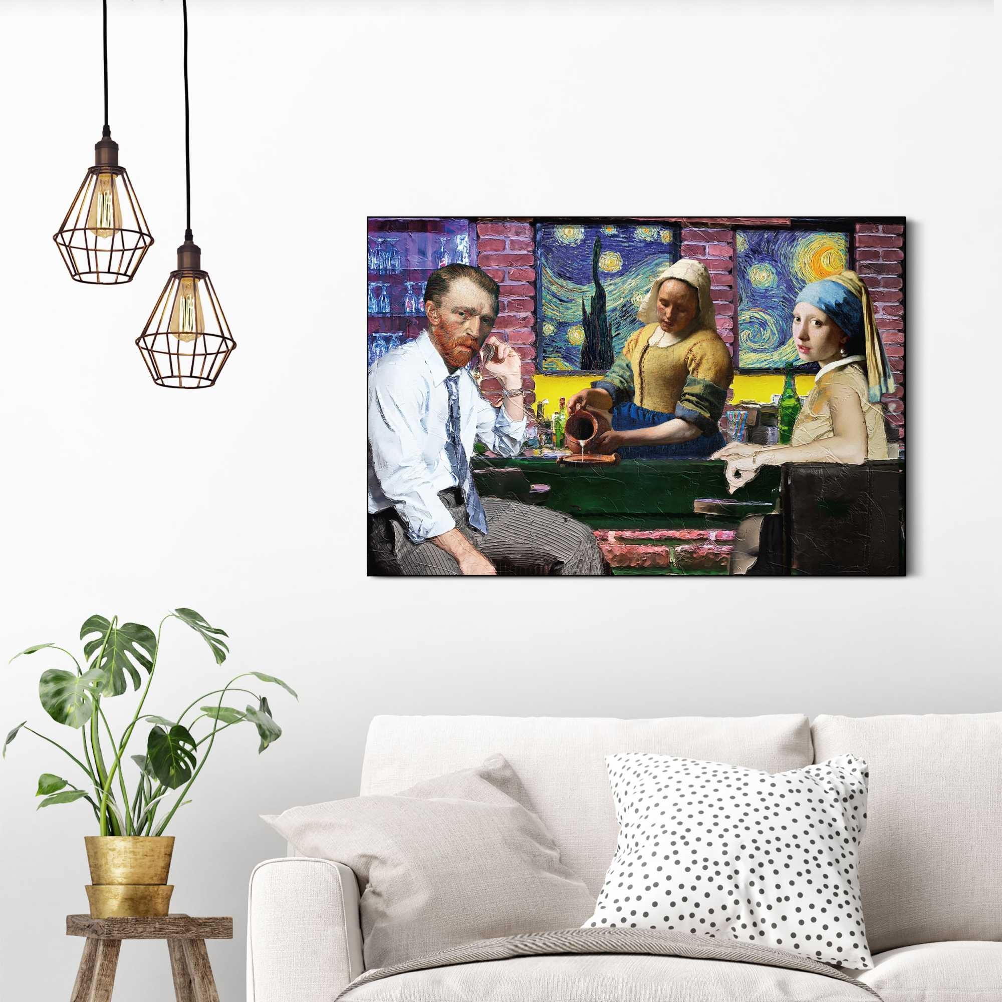 Reinders Wandbild "Pub Masters" Hobbyraum - Van Gogh-Milchmädchen-Mädchen m günstig online kaufen