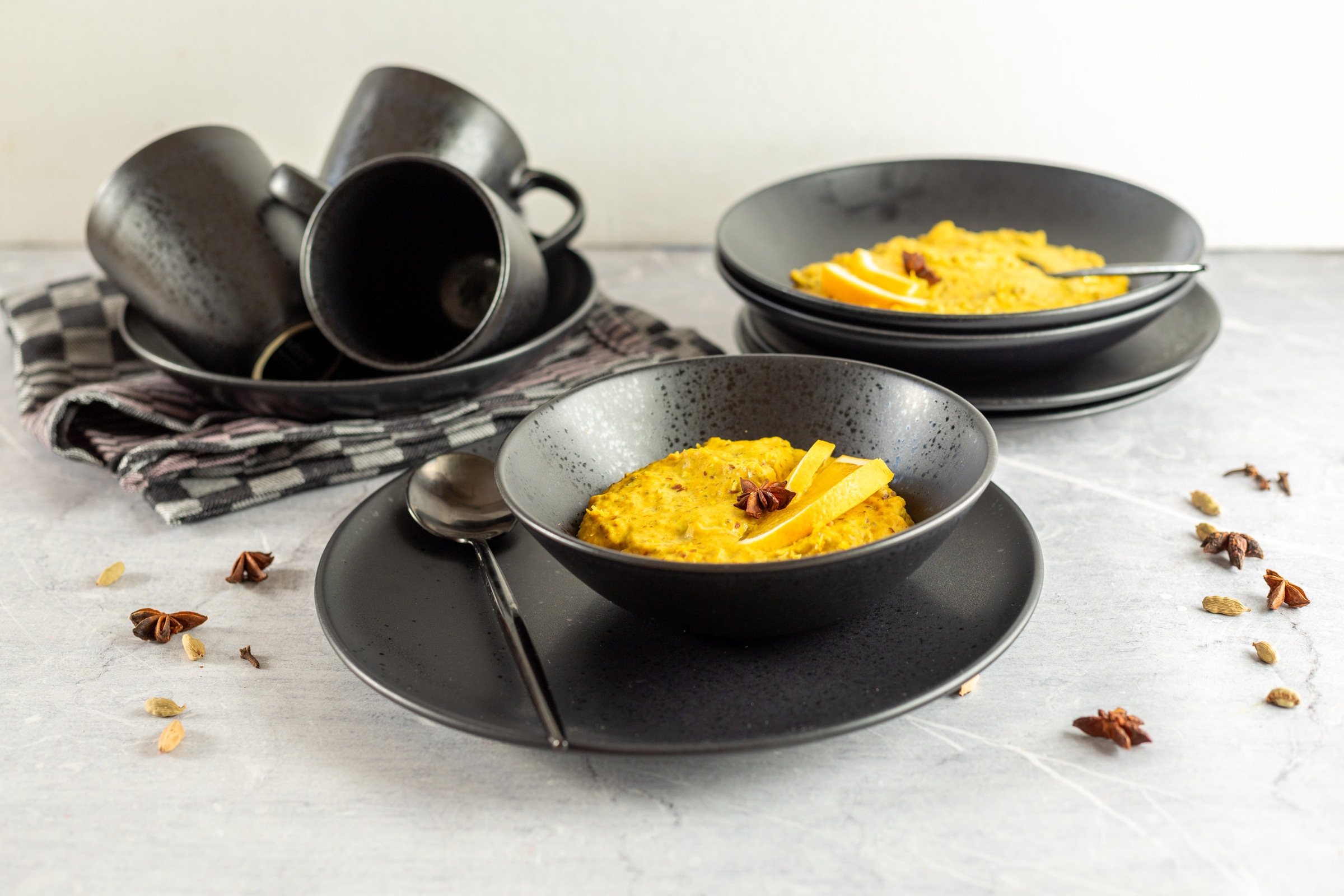 MÄSER Frühstücks-Geschirrset »ESSENTIAL, Frühstücks Set, Steinzeug«, (Set, 18 tlg.), Geschirr-Set, Service