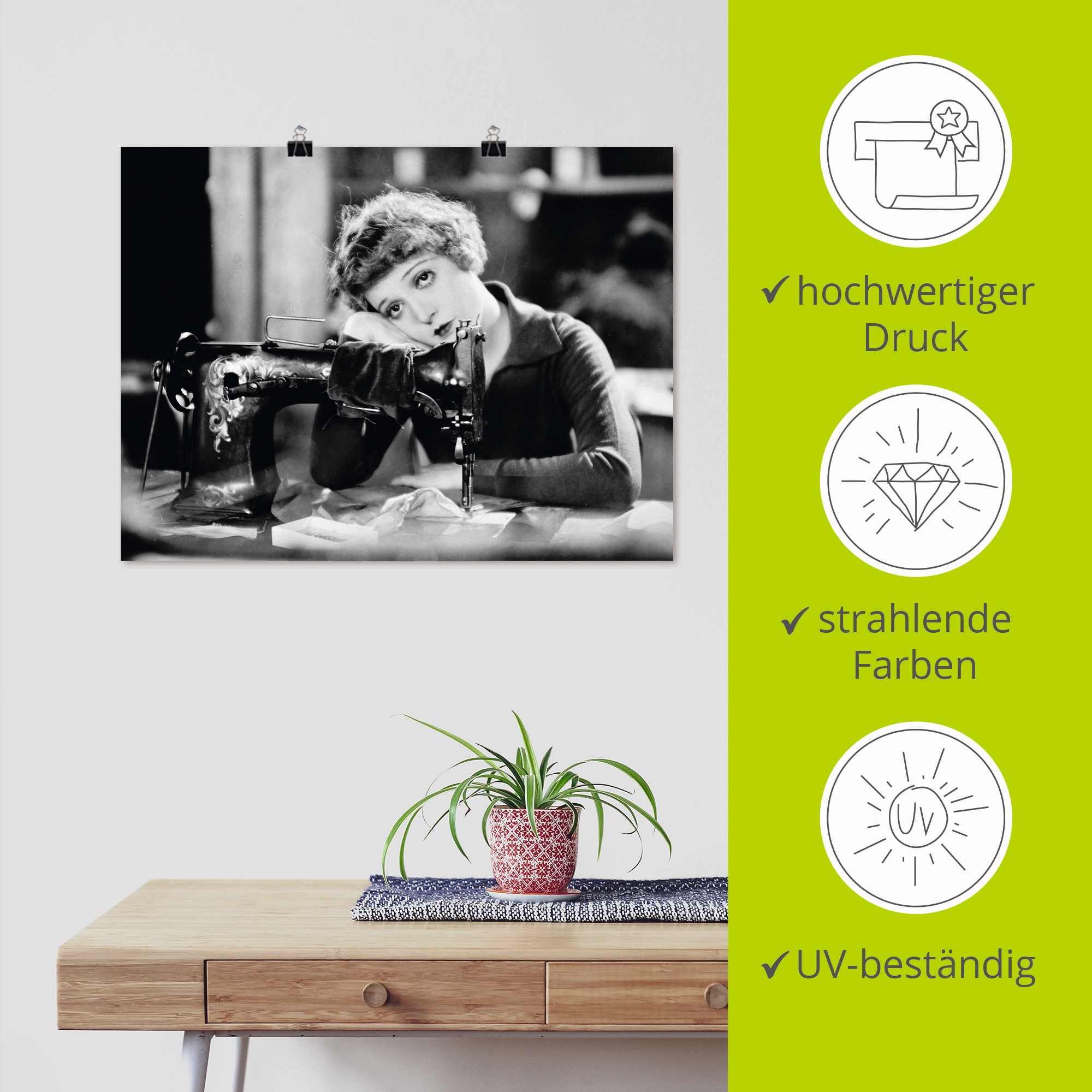 Artland Wandbild »Nähen«, Film, (1 St.), als Alubild, Outdoorbild, Leinwandbild, Poster in verschied. Größen