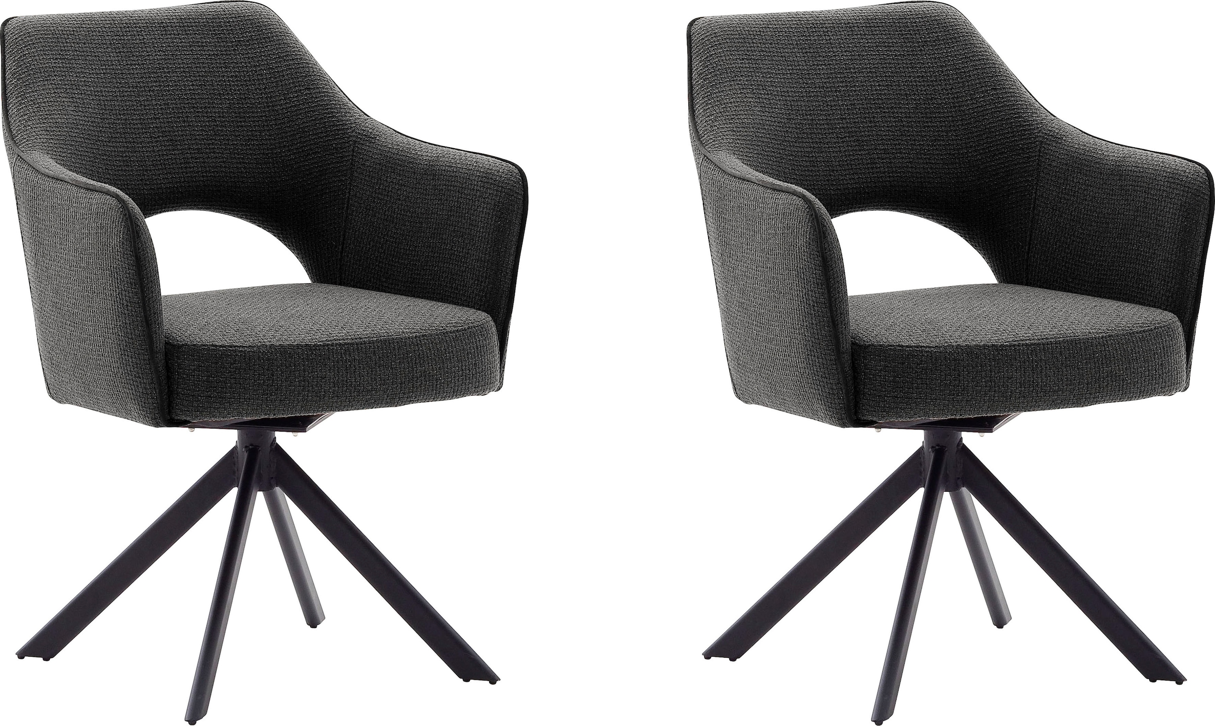 MCA furniture 4-Fußstuhl "Tonala" (Set) 2 Stk. Velourstoff grob (2er-Set), günstig online kaufen