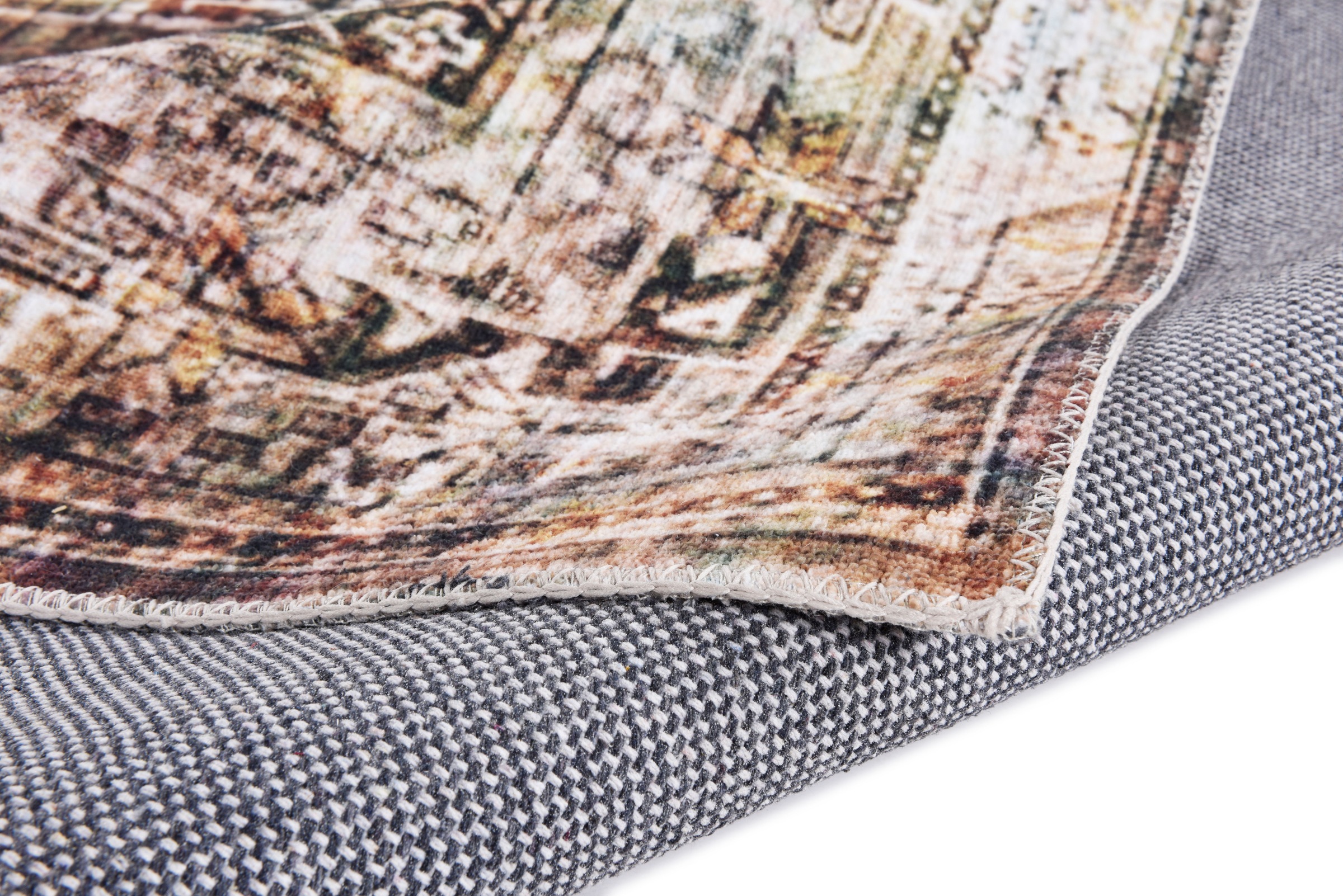 Thumbnail - Gino Falcone Teppich "Adara GF 093" rechteckig 3 mm Höhe Flachgewebe, Orient-Optik, Vintage Design, waschbar