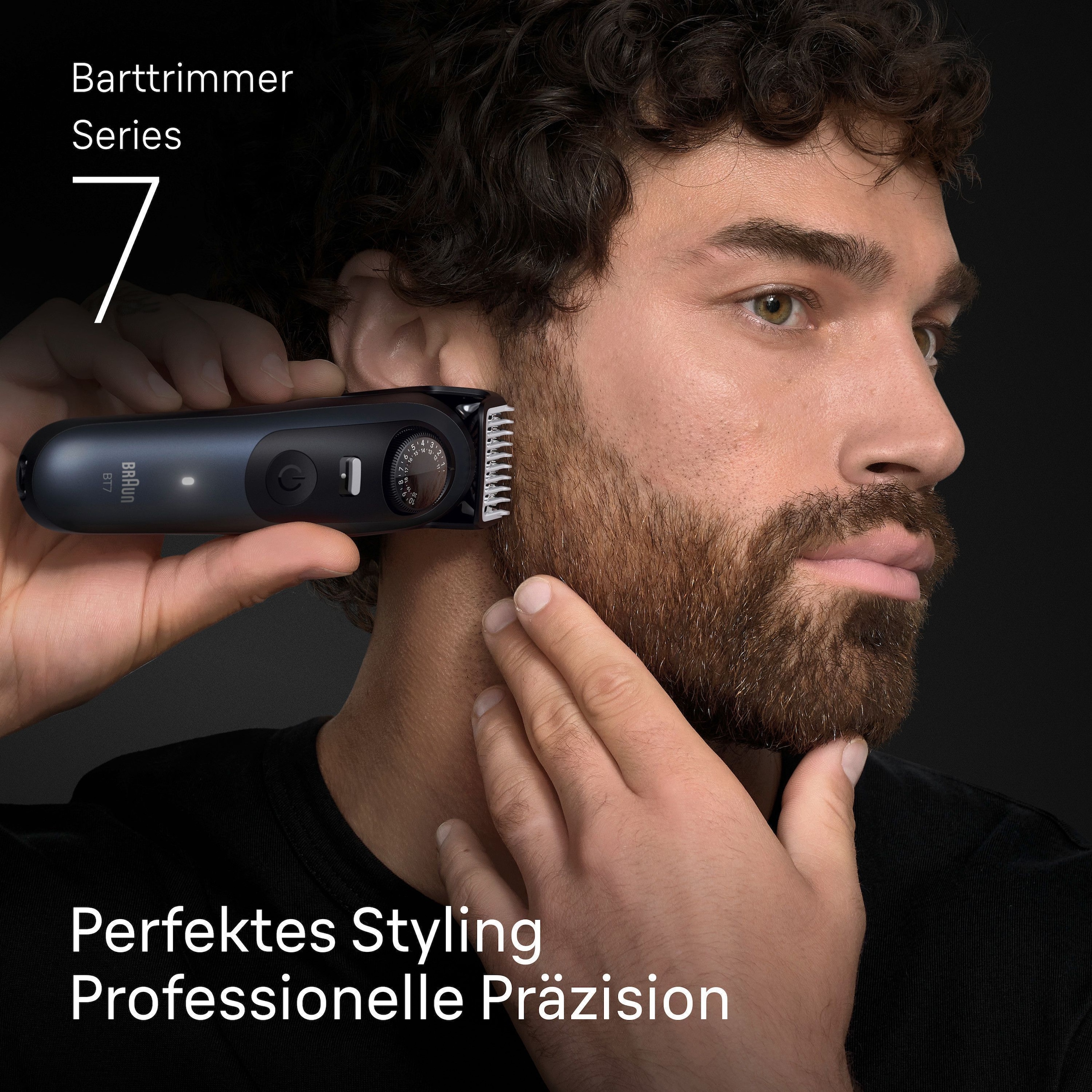 Braun Haarschneider »Barttrimmer BT7520«, bis zu 120 Min Akkulaufzeit, 40 Längeneinstellungen, wasserdicht