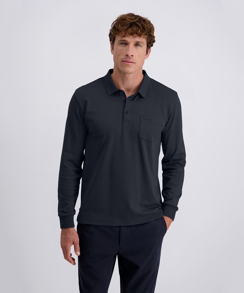 Pierre Cardin Herren Langarm Poloshirt 1/1 POLOKN - Regular Fit günstig online kaufen