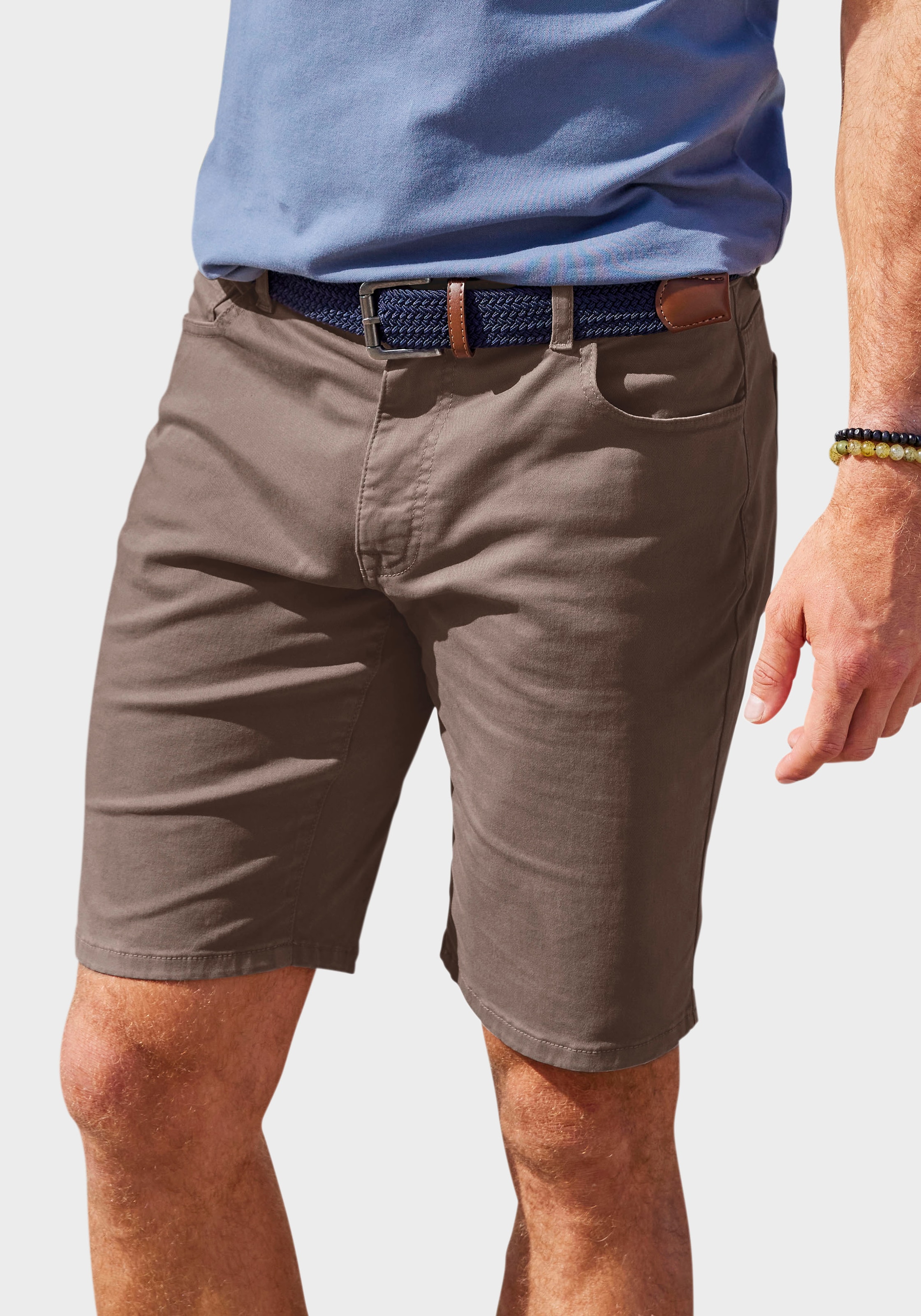 John Devin Chinoshorts »regular-fit«, 5-Pocket Chino-Shorts aus elastischer Baumwoll-Qualität