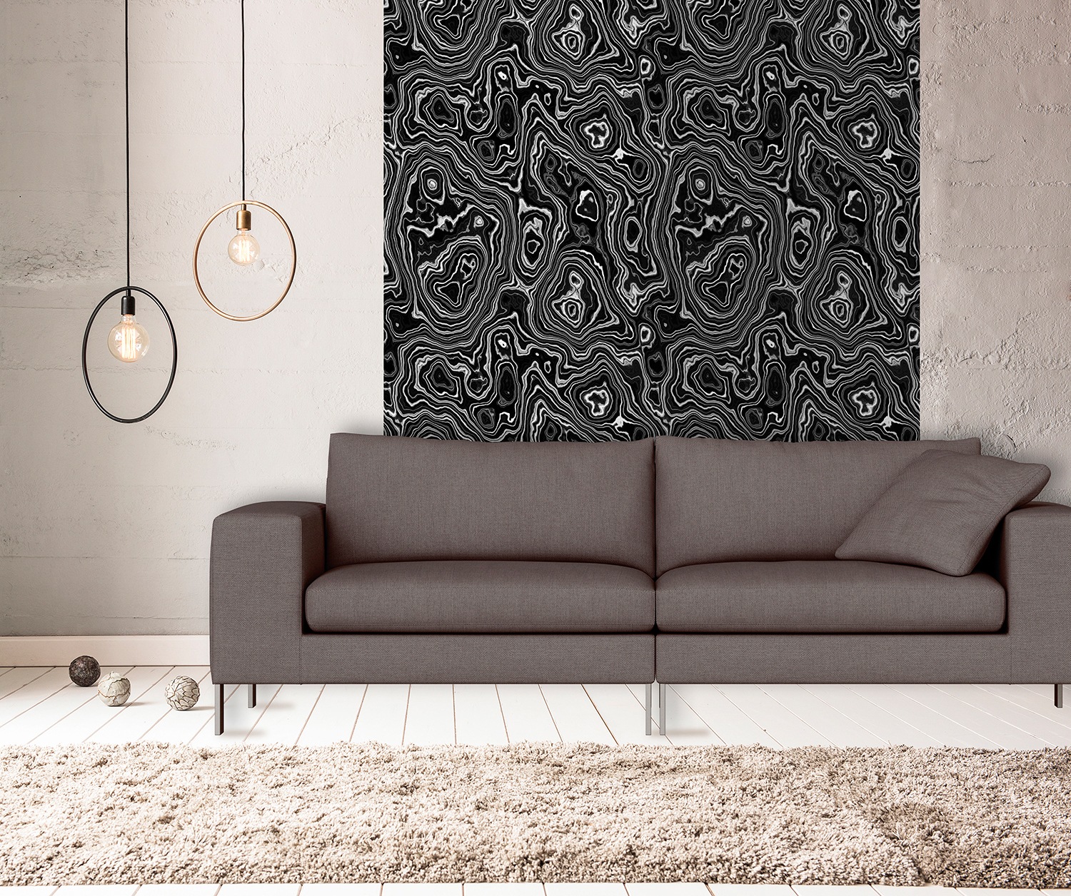 queence Vinyltapete »Elisabeth«, Steinoptik, 90x250cm, selbstklebend, kinderleichte Anbringung, Sticker