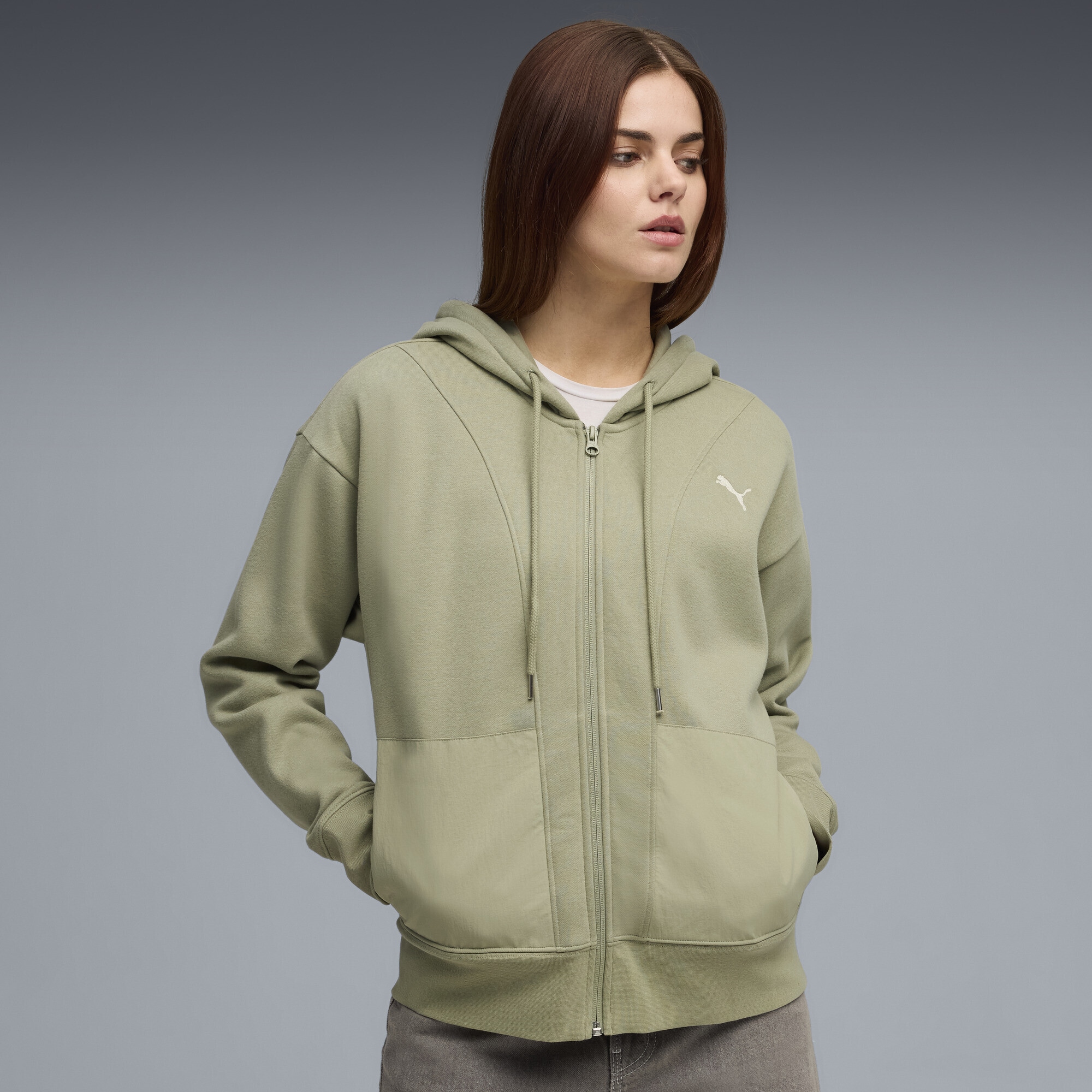 PUMA Sweatjacke »HER Relaxed Kapuzenjacke Damen«