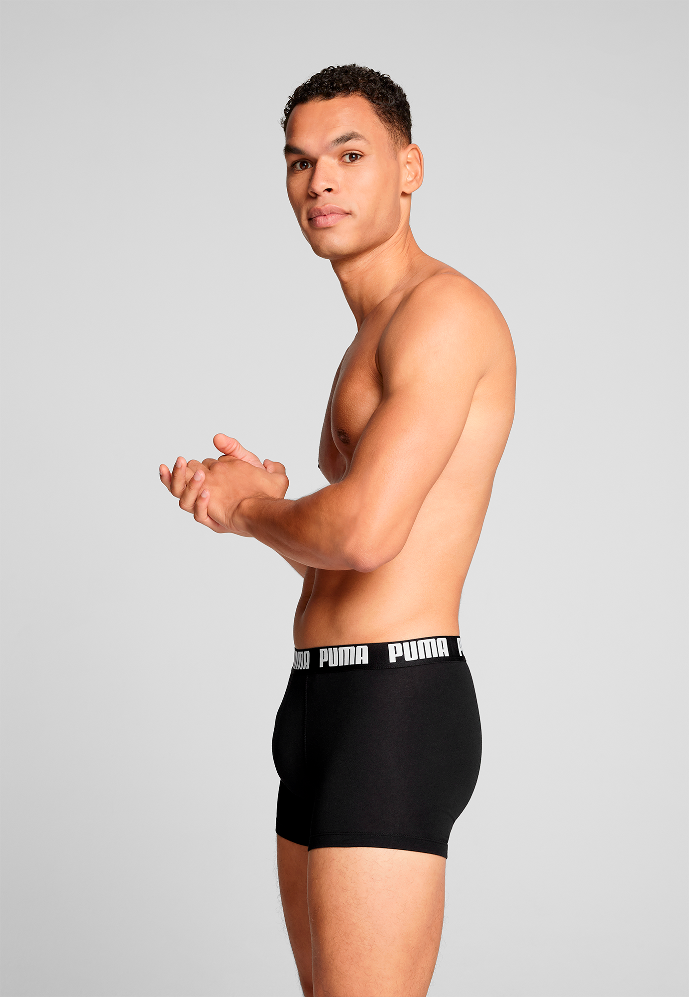 PUMA Boxershorts »PUMA MEN EVERYDAY BASIC BOXERS 2P«, (2er Pack), mit Logobund