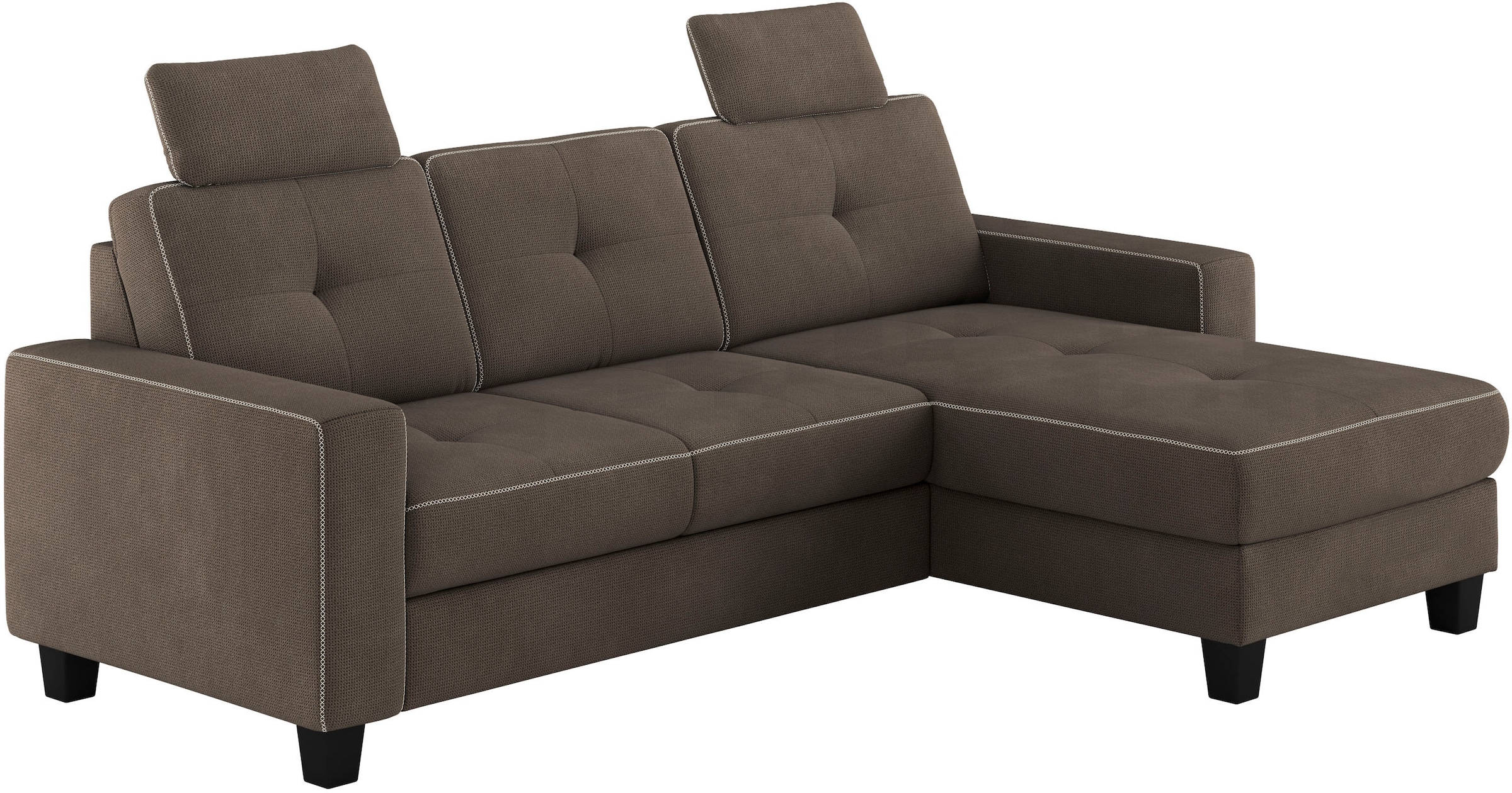 Places of Style Ecksofa »Varese«, wahlweise mit Bettfunktion und Bettkasten
