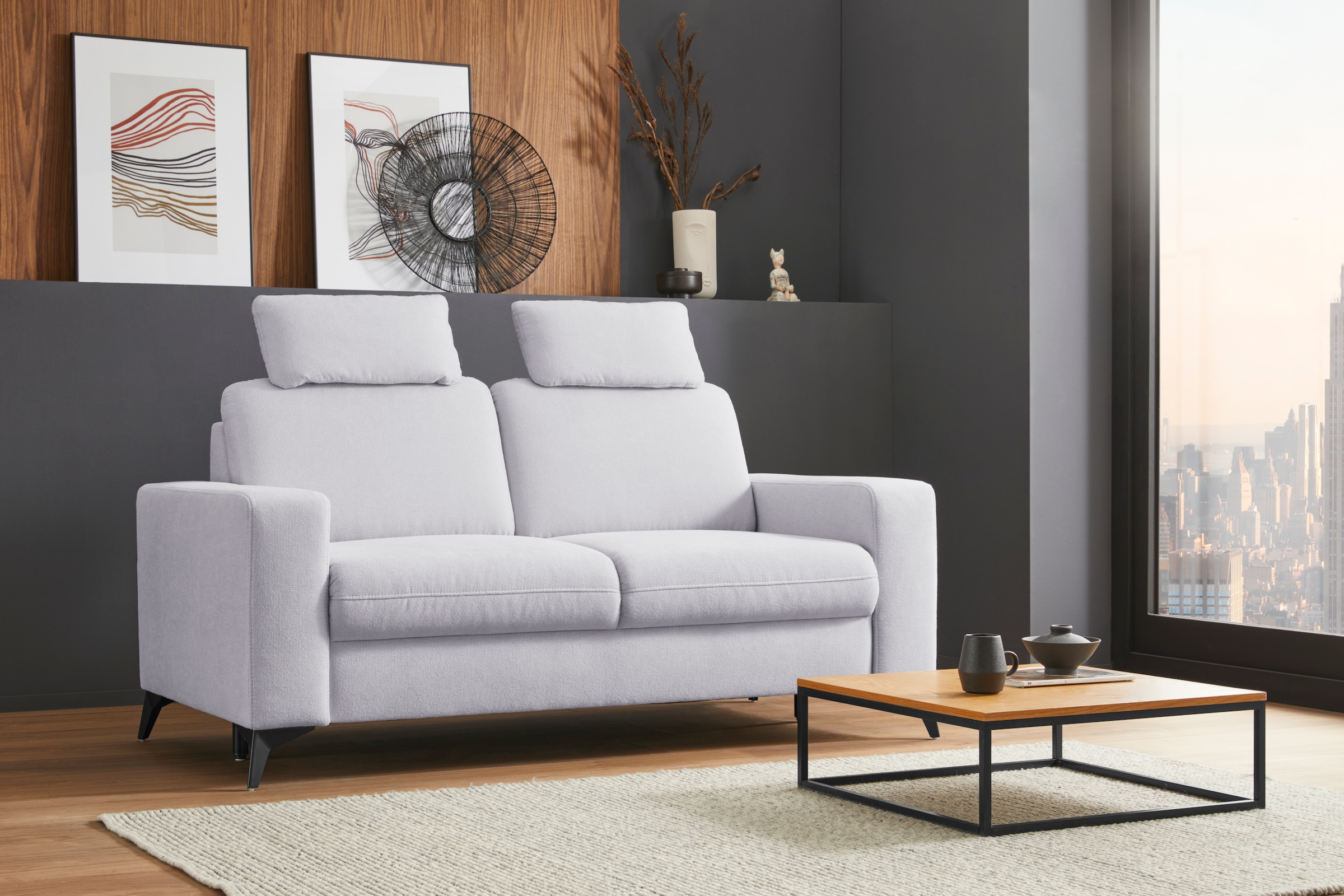 Home affaire 2-Sitzer "Lolland" mit Federkern, auch mit abwischbarem Bezug günstig online kaufen