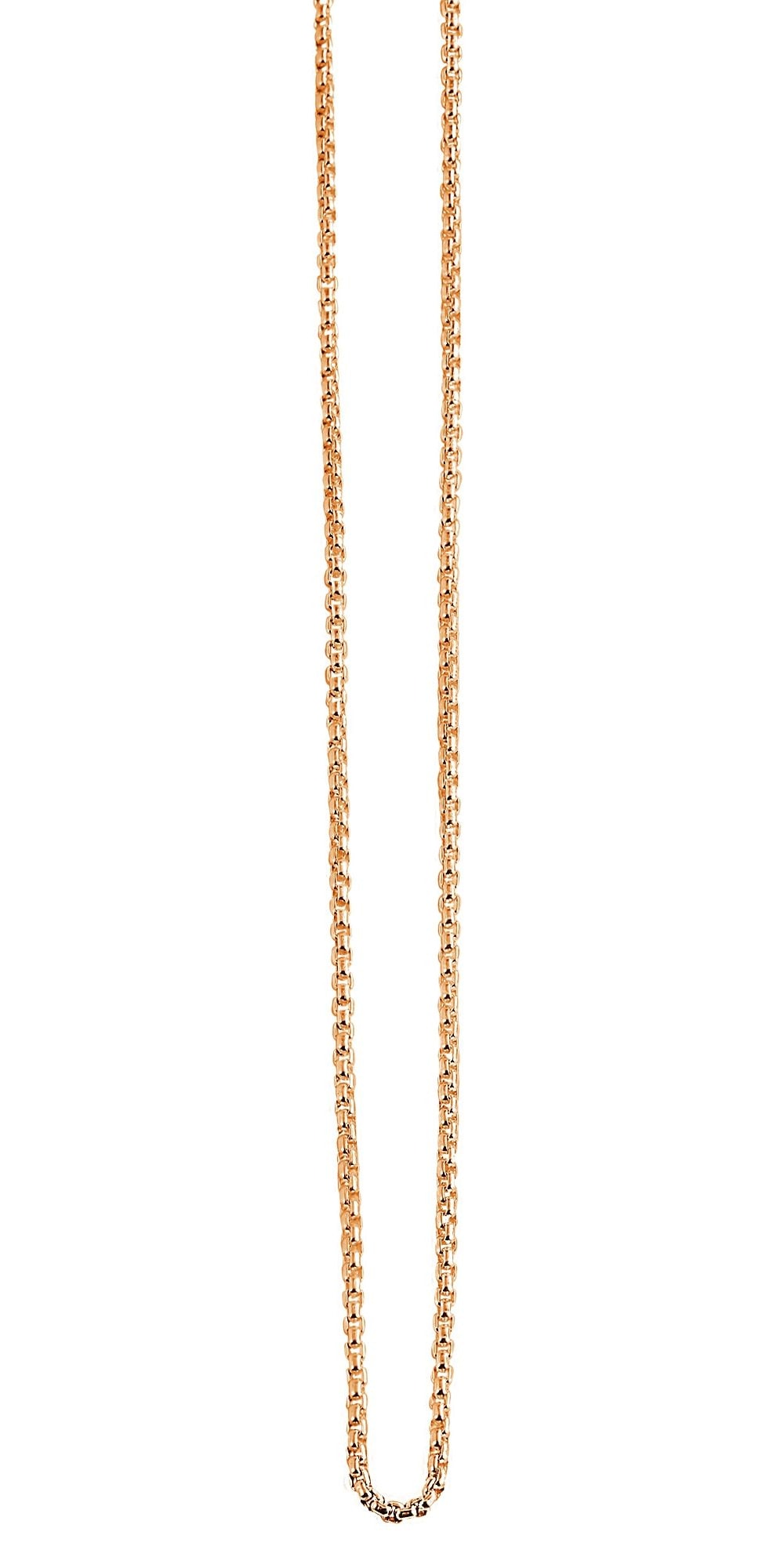 ADELIA ́S Damen Gliederkette "Halskette – Venezianerkette aus Edelstahl 80 cm", 80cm, Edelstahl, gold, Edelstahl, Halsketten, Ideal als Geschenk für