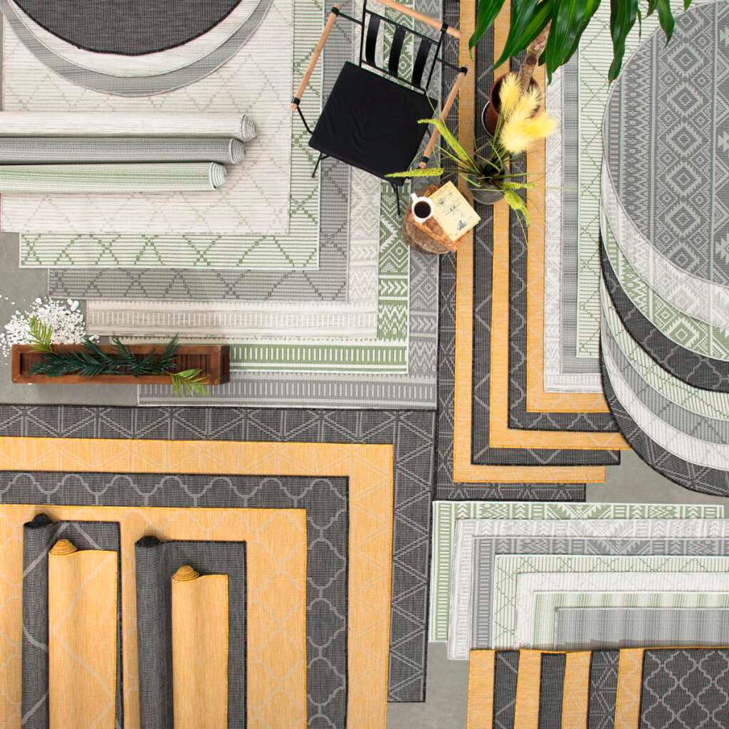Carpet City Teppich »Palm«, rechteckig, Wetterfest & UV-beständig, für  Balkon, Terrasse, Küche, flach gewebt auf Rechnung | BAUR