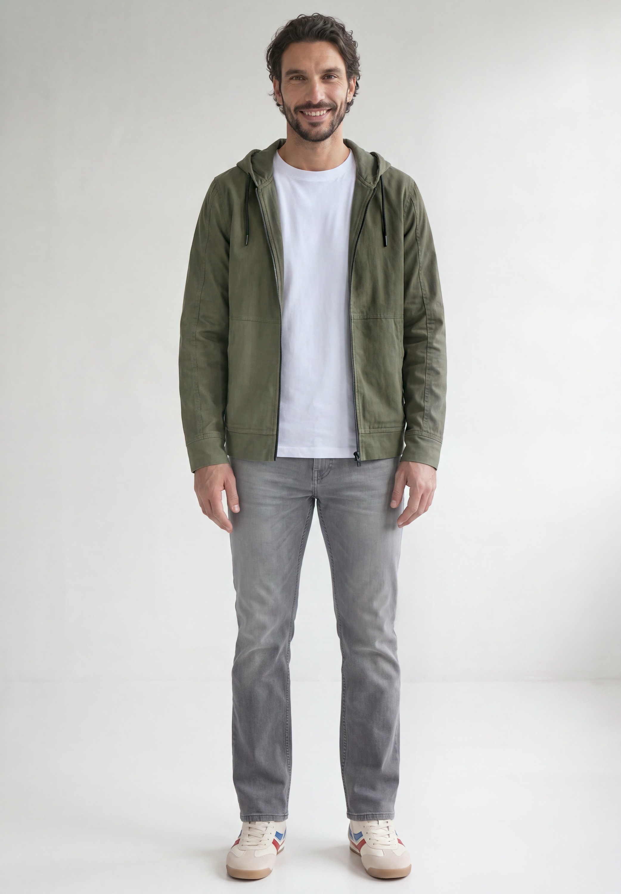 STREET ONE MEN mit Kapuze in Cord-Optik