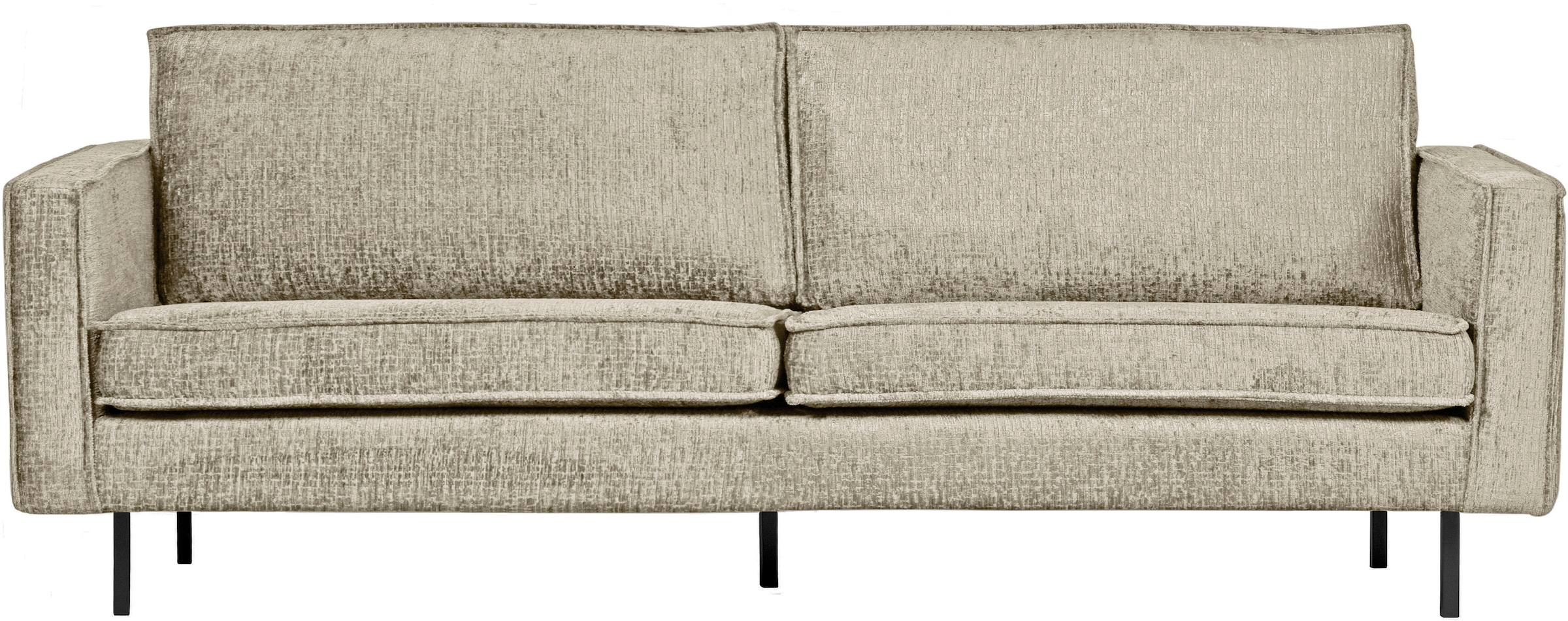 WOOOD 2,5-Sitzer "Rodeo Bezug mit Zickzack-Federung, Metallbeine, H 85 x B 190 x T 86 cm" Jacquard-Velvet, Tragkraft 200 kg, Maximale Verschleißfestigkeit