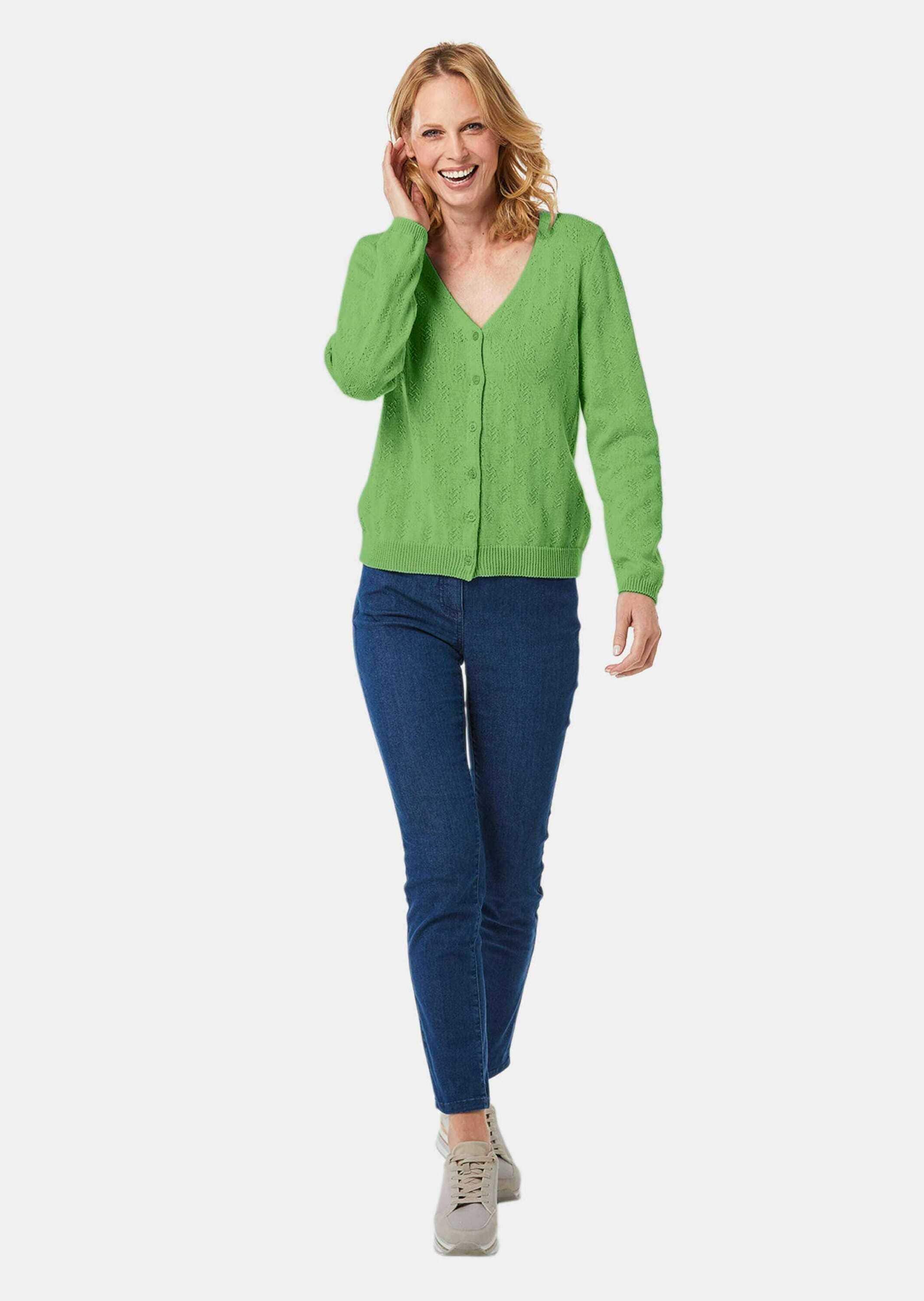 GOLDNER Strickjacke »Kurzgröße Cardigan«