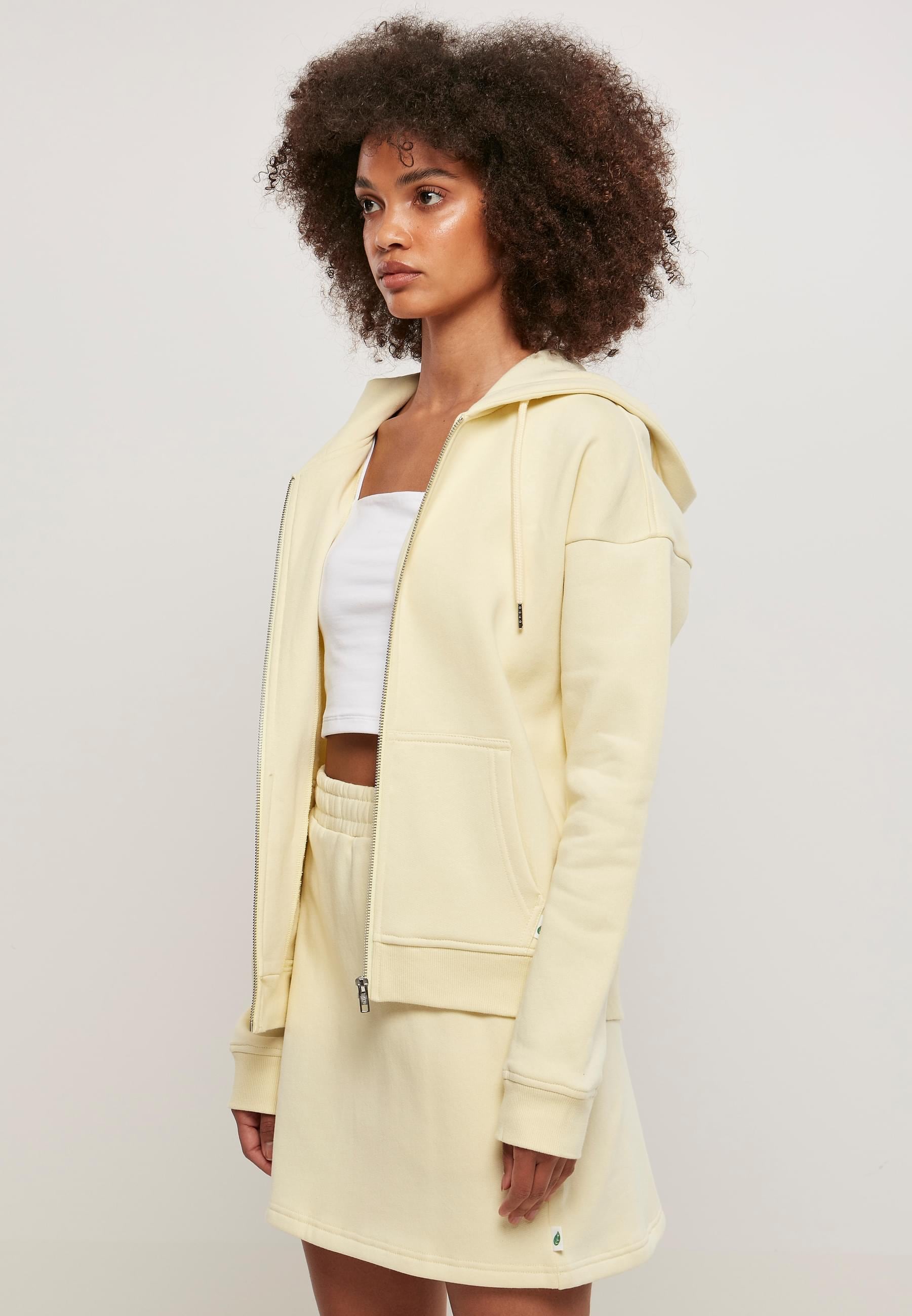 URBAN CLASSICS Sweatjacke »Urban Classics Damen Ladies Organic Terry Zip Hoody«
