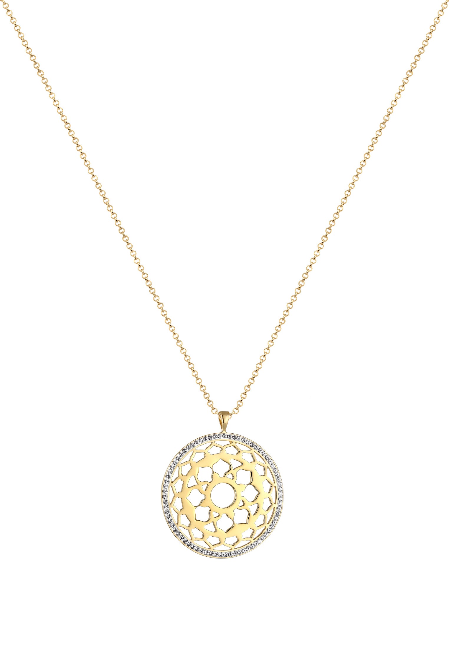 Nenalina Kette mit Anhänger »Kronen Chakra Kristalle 925 Silber«