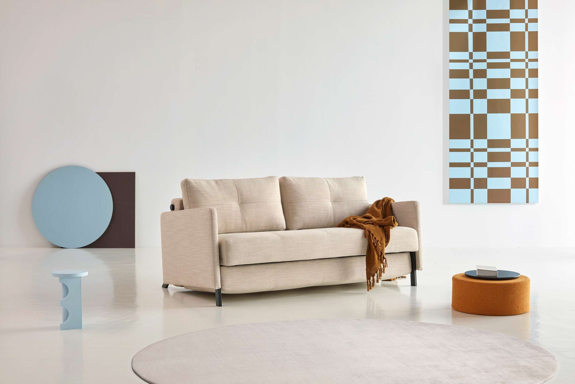 INNOVATION LIVING ™ Schlafsofa »Cubed Klappsofa, hochwertige Schlaffunktion, Design und extra Komfort«, Frontauszug, sehr platzsparend, abgewinkelt Sitzen, waagerecht liegen