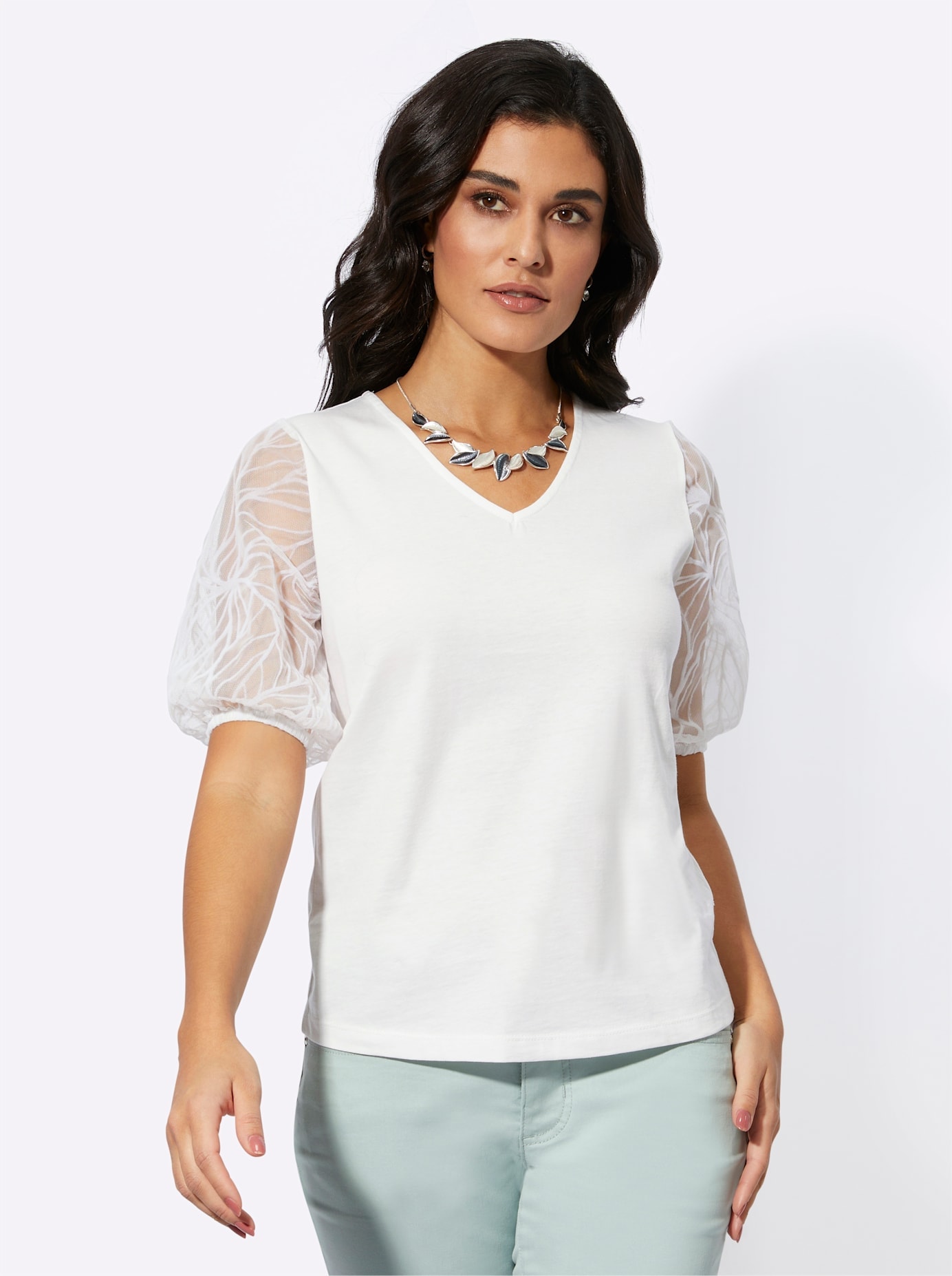 creation L Kurzarmshirt »Modal-Mix-Shirt«, (1 tlg.)