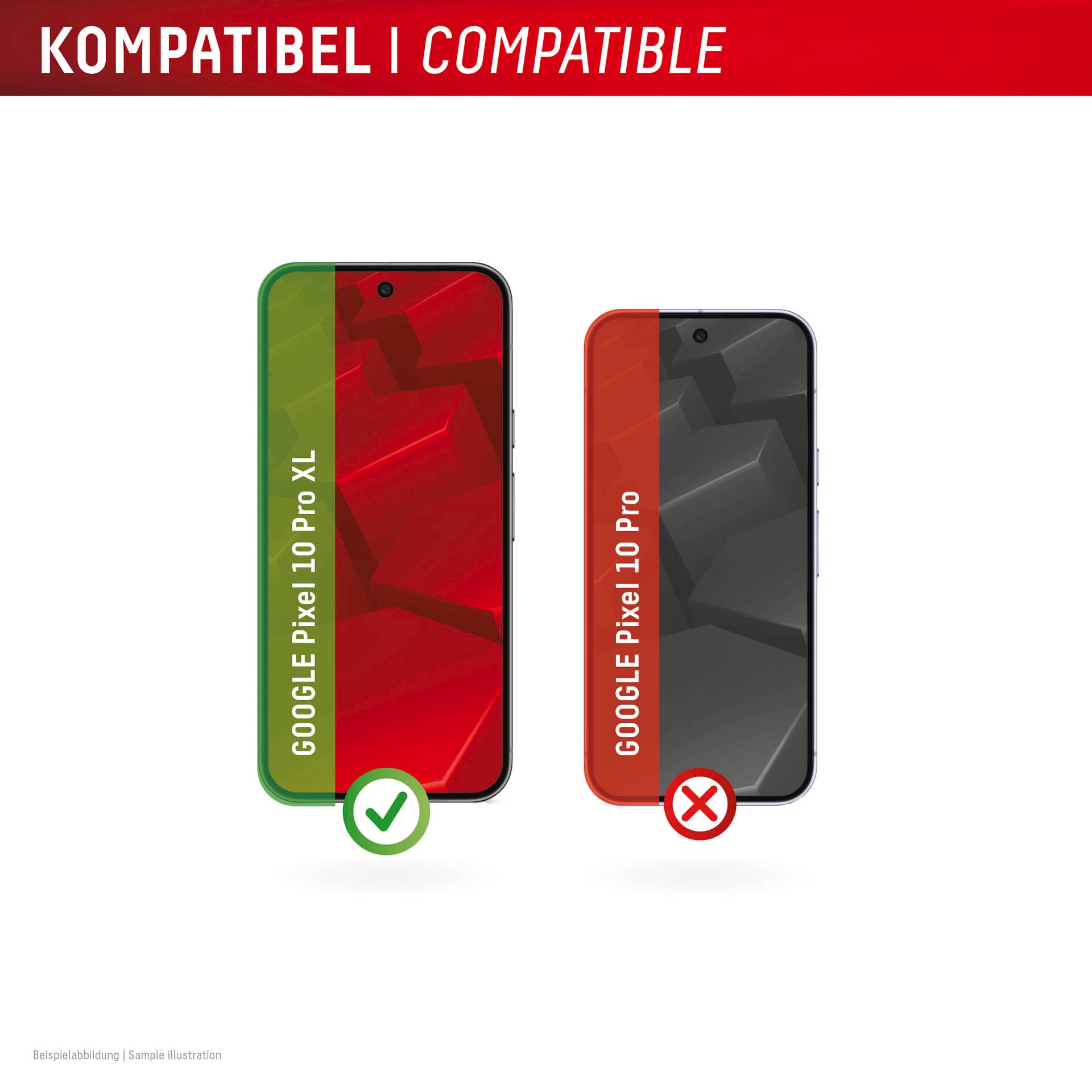 Displex Displayschutzglas »Real Glass Screen Protector inklusive Case« für Google Pixel 10 Pro XL